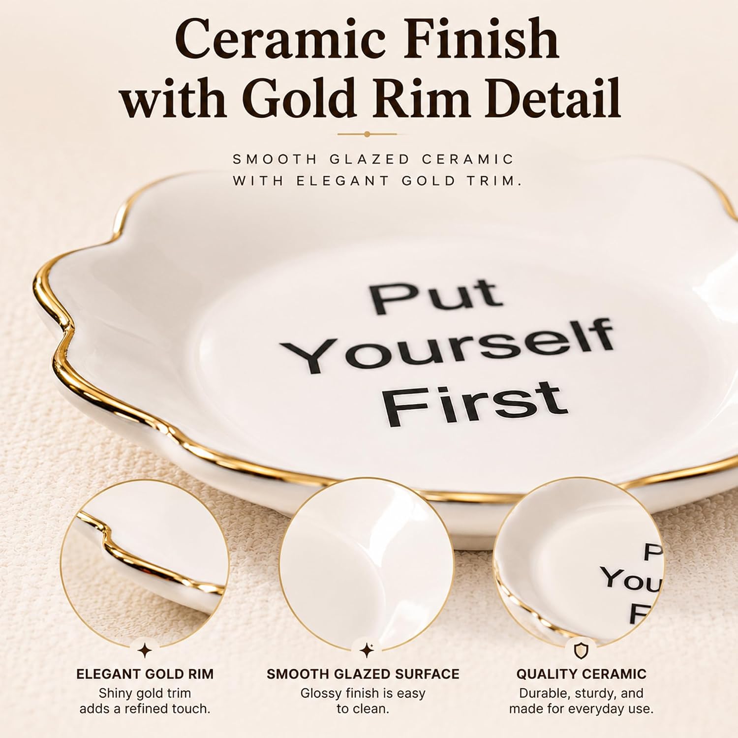 Ceramic Ring Holder / Put Yourself First