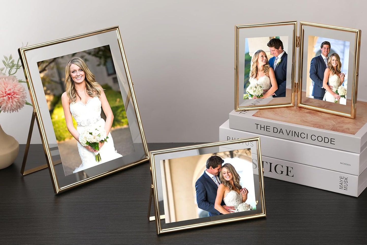 Floating Frame for picture / Gold / 4 x 6 / for ''2pk / Set of 2