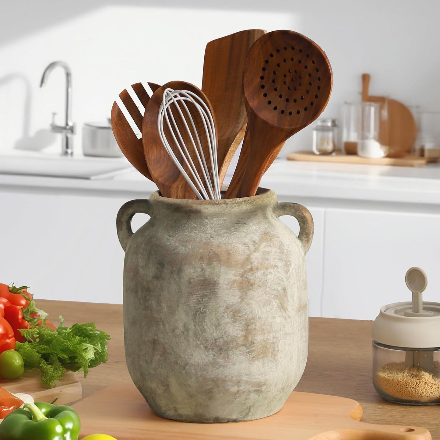 Farmhouse Rustic Table Vases / 7.6" Retro / 7.6 Inch