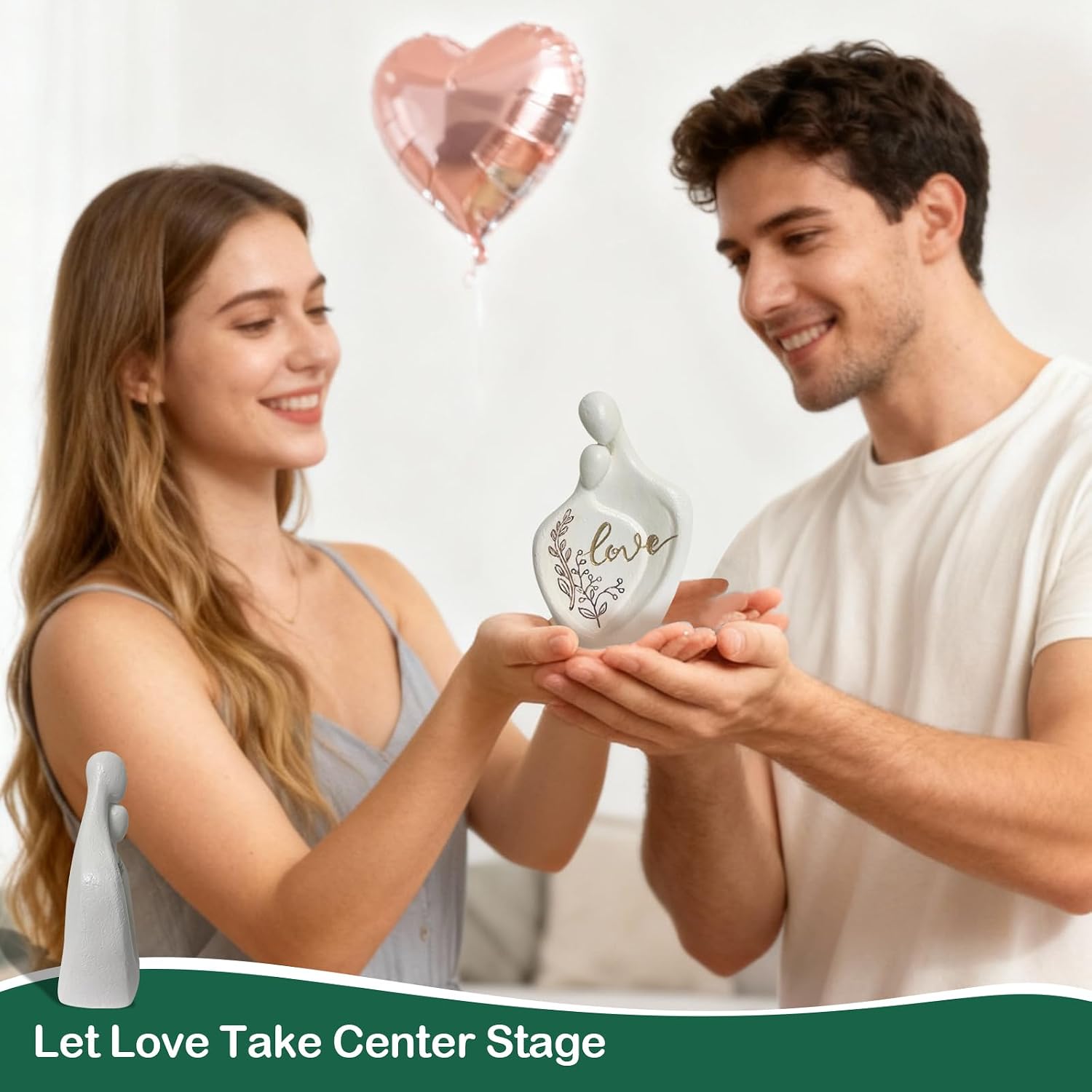 Room Decor Couple Statue / Lying In Arm