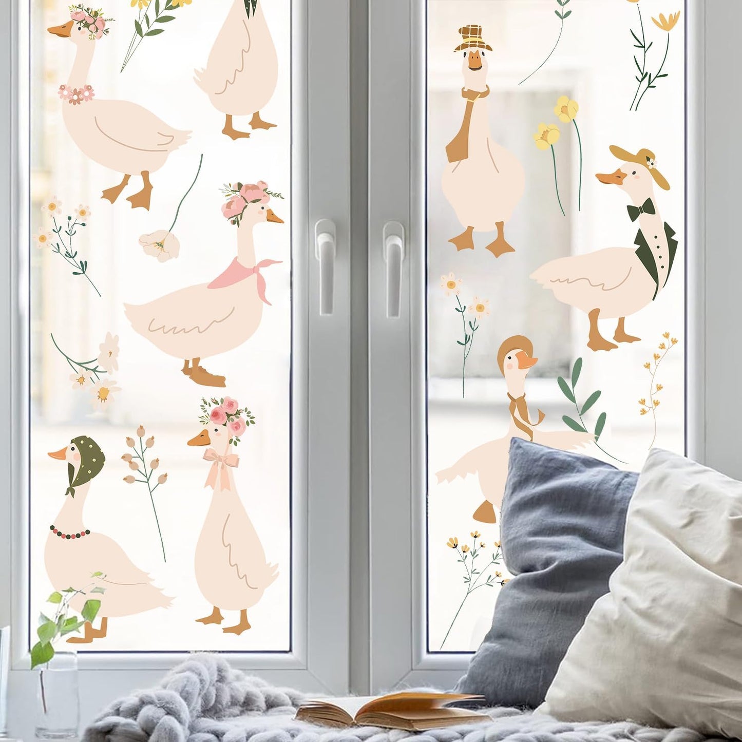 Goose Wall Stickers Watercolor Geese Wall Decals Goose Birthday Decorations Peel and Stick / Boho
