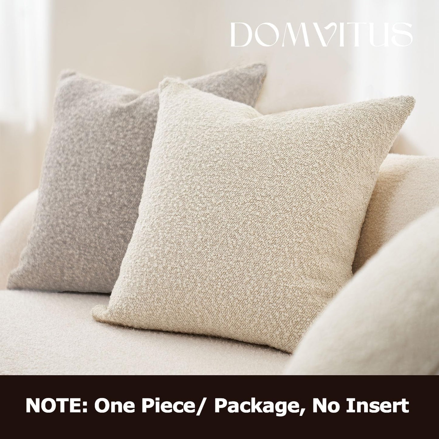 Boucle Pillow Covers Throw Pillow Covers Decorative Pillows for Bed Sofa Pillows / 12 x 20