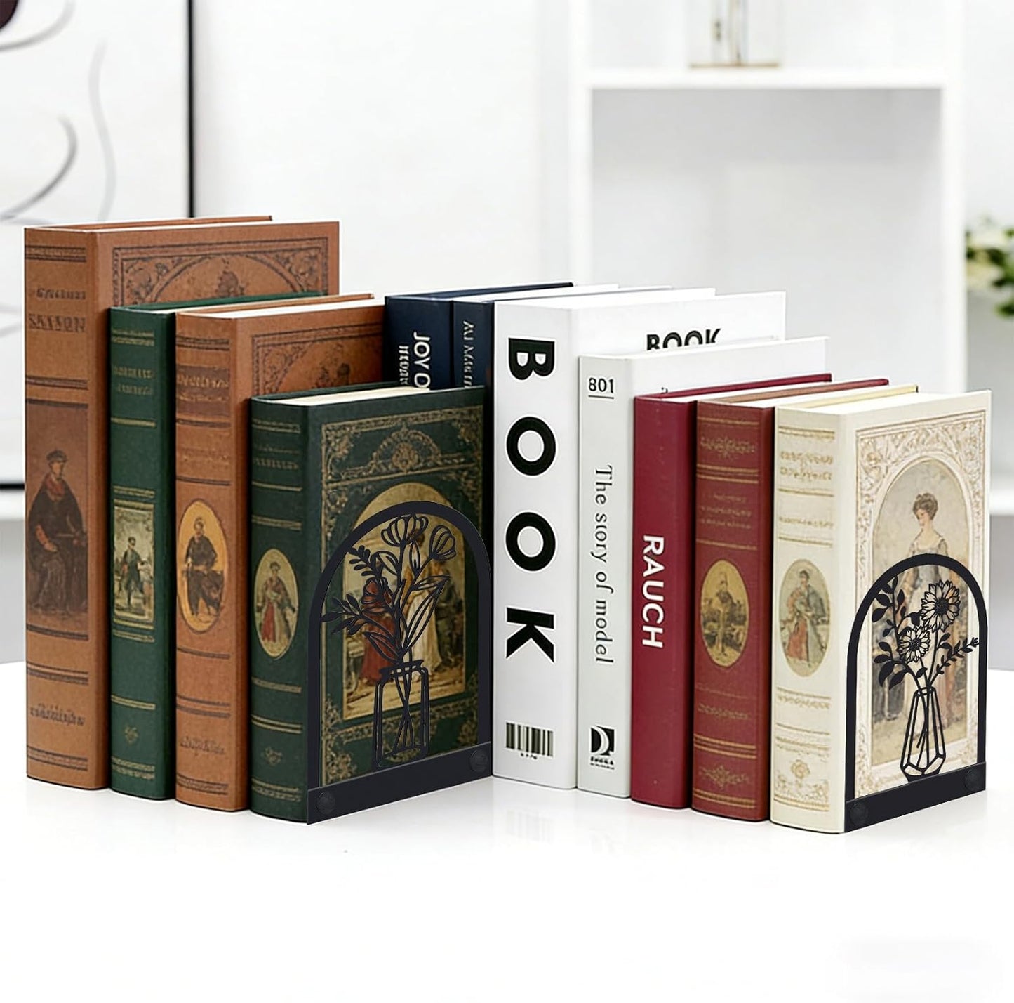 Decorative Metal Bookends Set / Exquisite