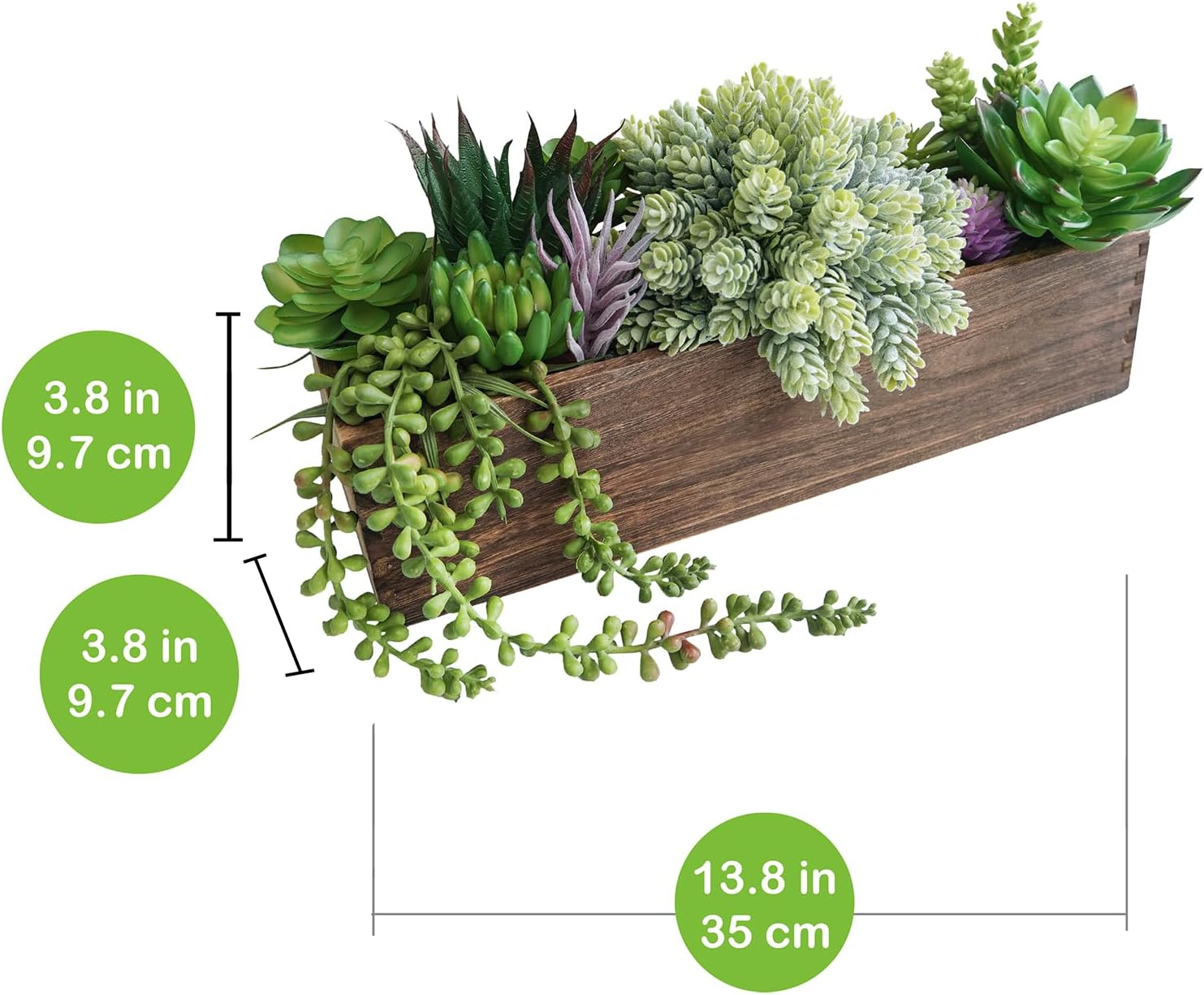15" Assorted Artificial Succulent Arrangement Assorted Succulents / Succulent In Natural