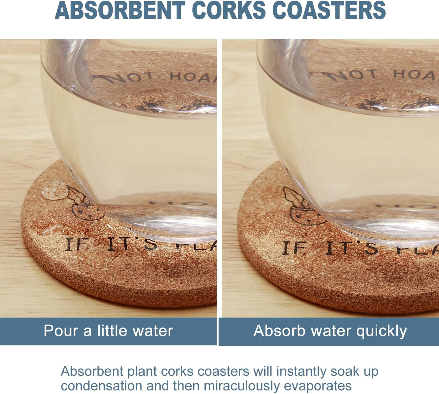 Funny Plant Coasters for Drinks Absorbent