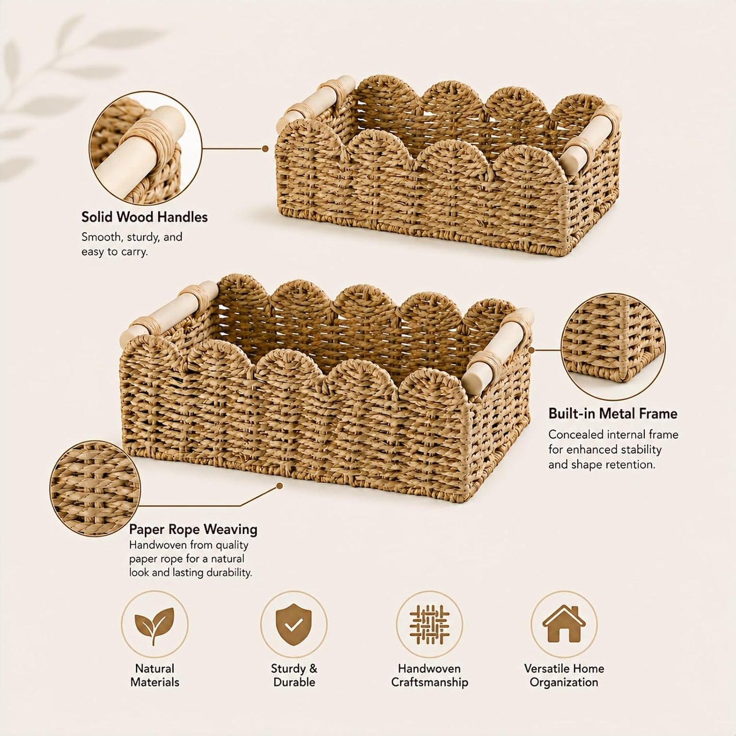 Scalloped Edge Toilet Paper Organizer