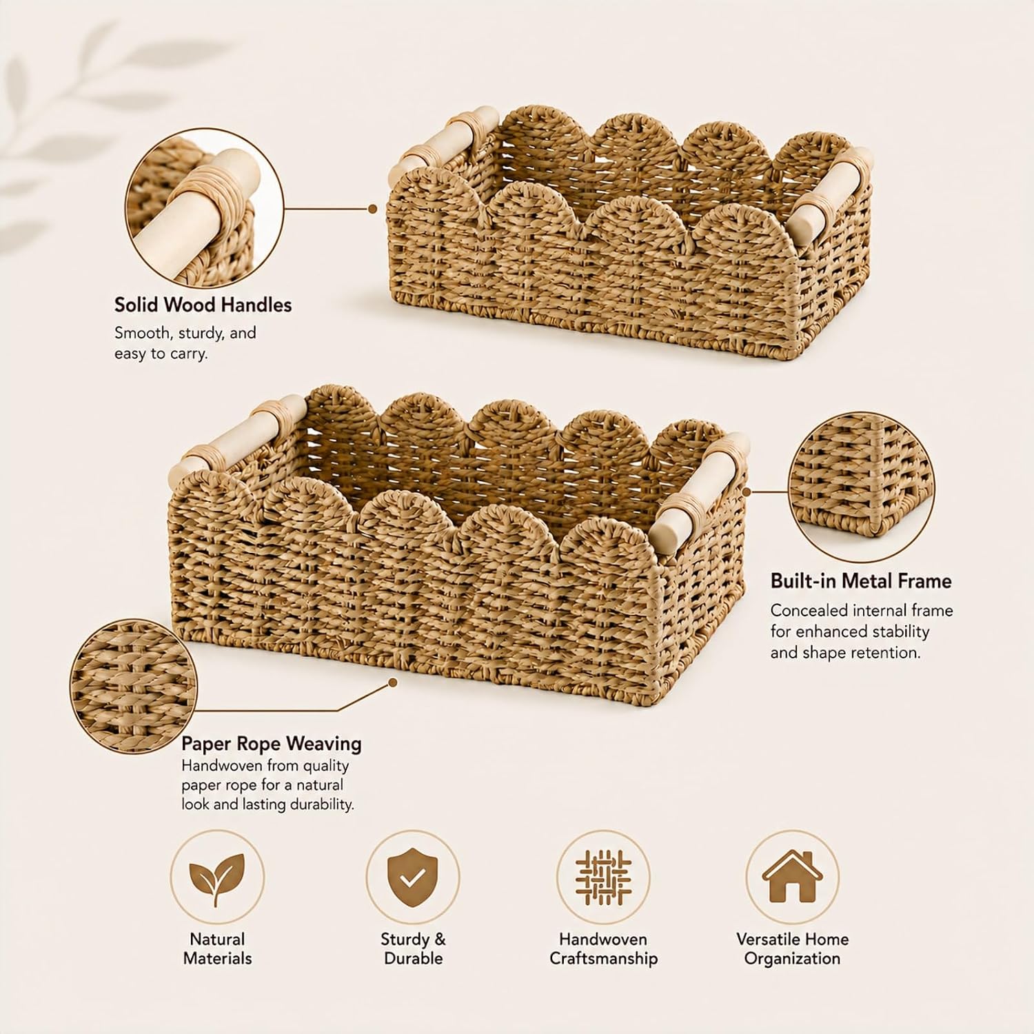 Scalloped Edge Toilet Paper Organizer