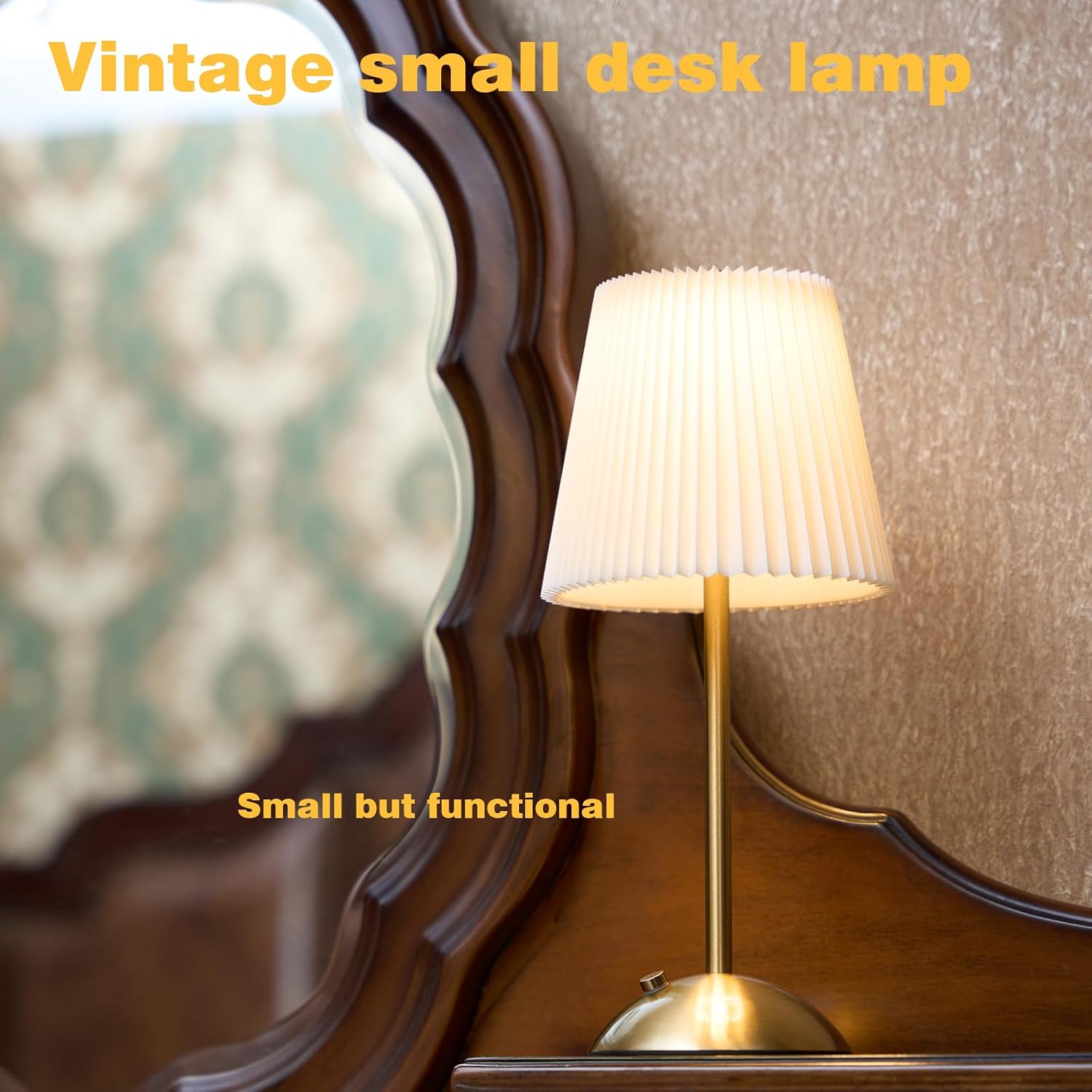 2-Pack Cordless Rechargeable Table Lamp, 3-Color Dimmable Touch Light | 3000mAh Battery Operated, Beige Fabric Shade