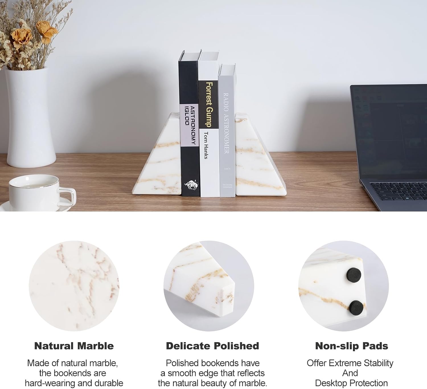 Unique and Heavy Bookends / Glden&white