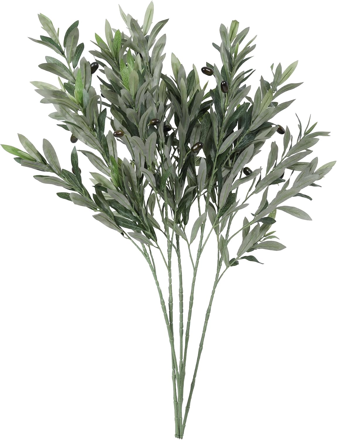 Tall Faux Olive Branches for Vases / Set of 5