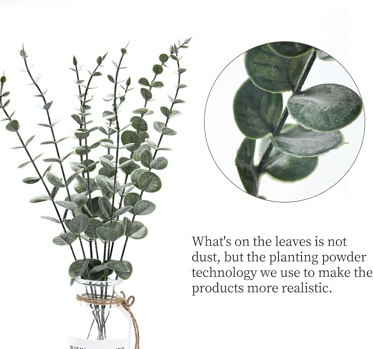 Eucalyptus Stems Artificial Flowers / Grey Green / Set of 200