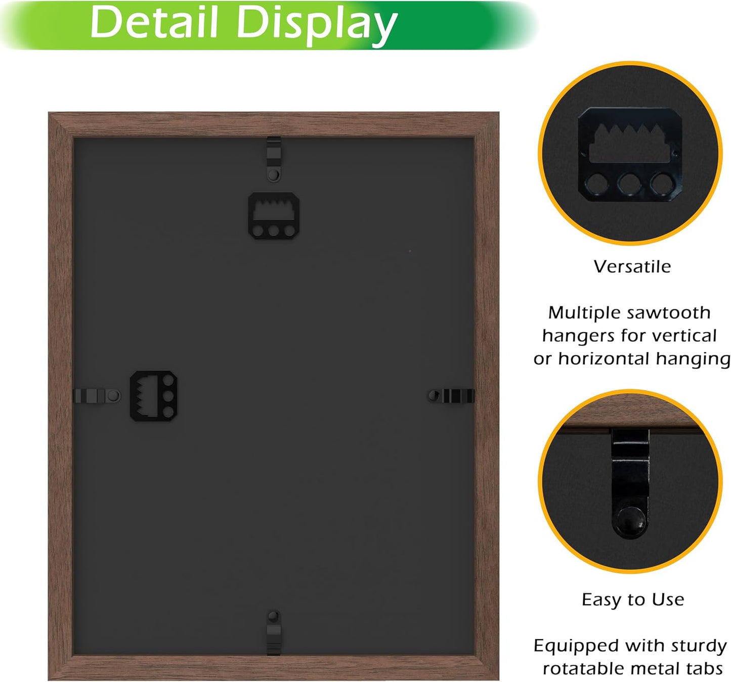 FrameWorks 8.5” x 11” Dark Oak Wooden Shadow Box Frame – Soft Felt Back, Tempered Glass, and Included Elegant White
