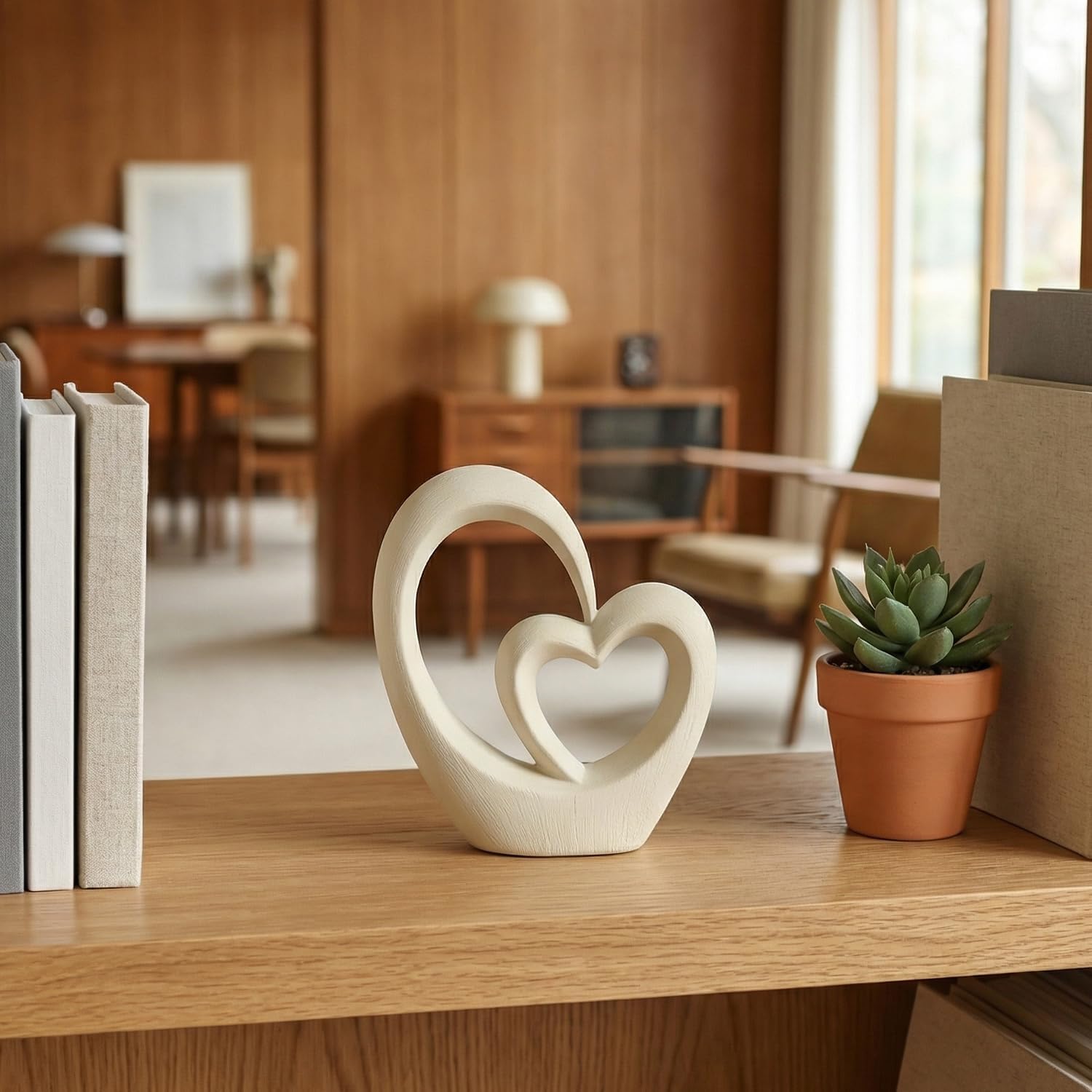 Ceramic Statue Home Decor Aesthetic Abstract Brushed Finish Sculpture Modern Decorative Statues