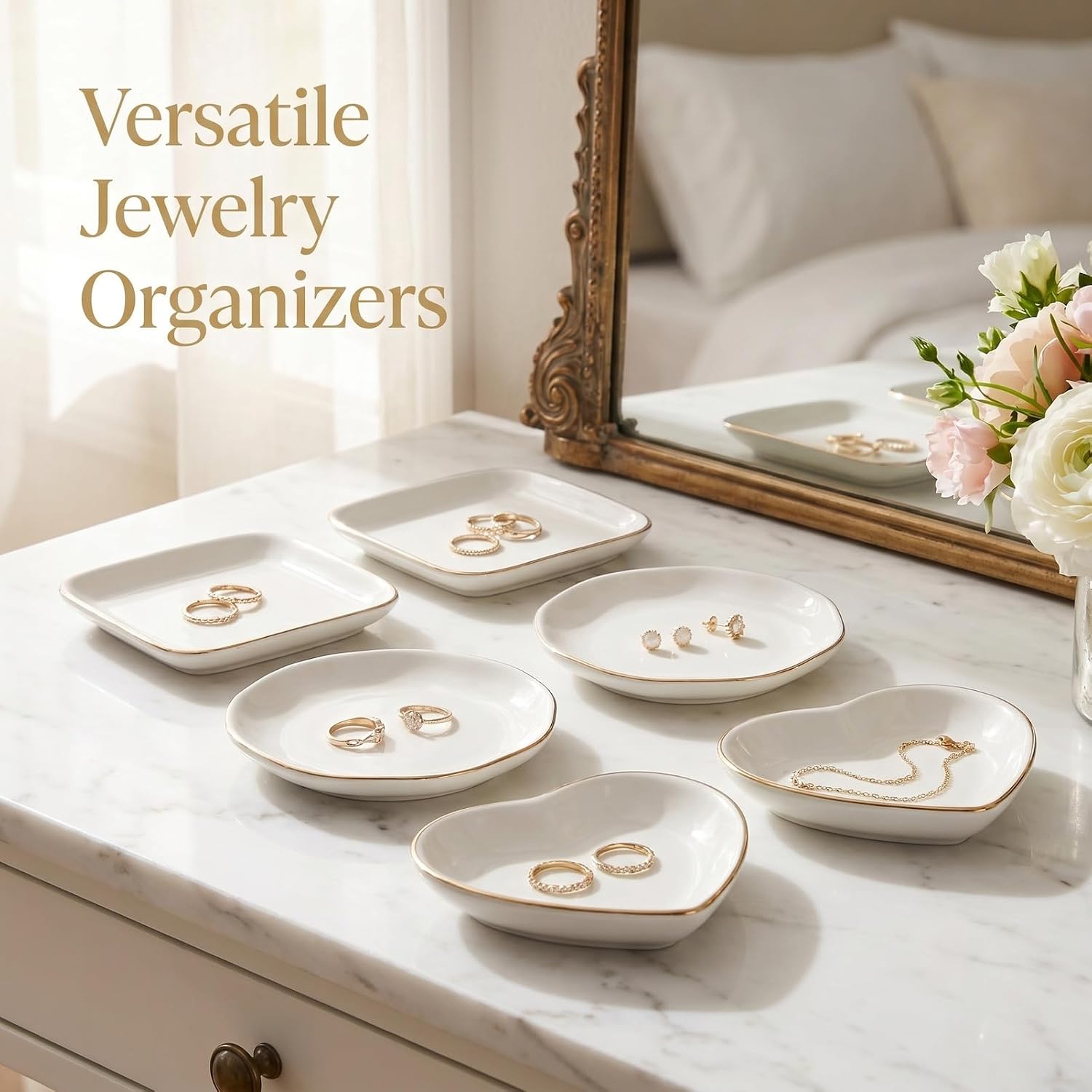 Ceramic Jewelry Tray / Set of 6