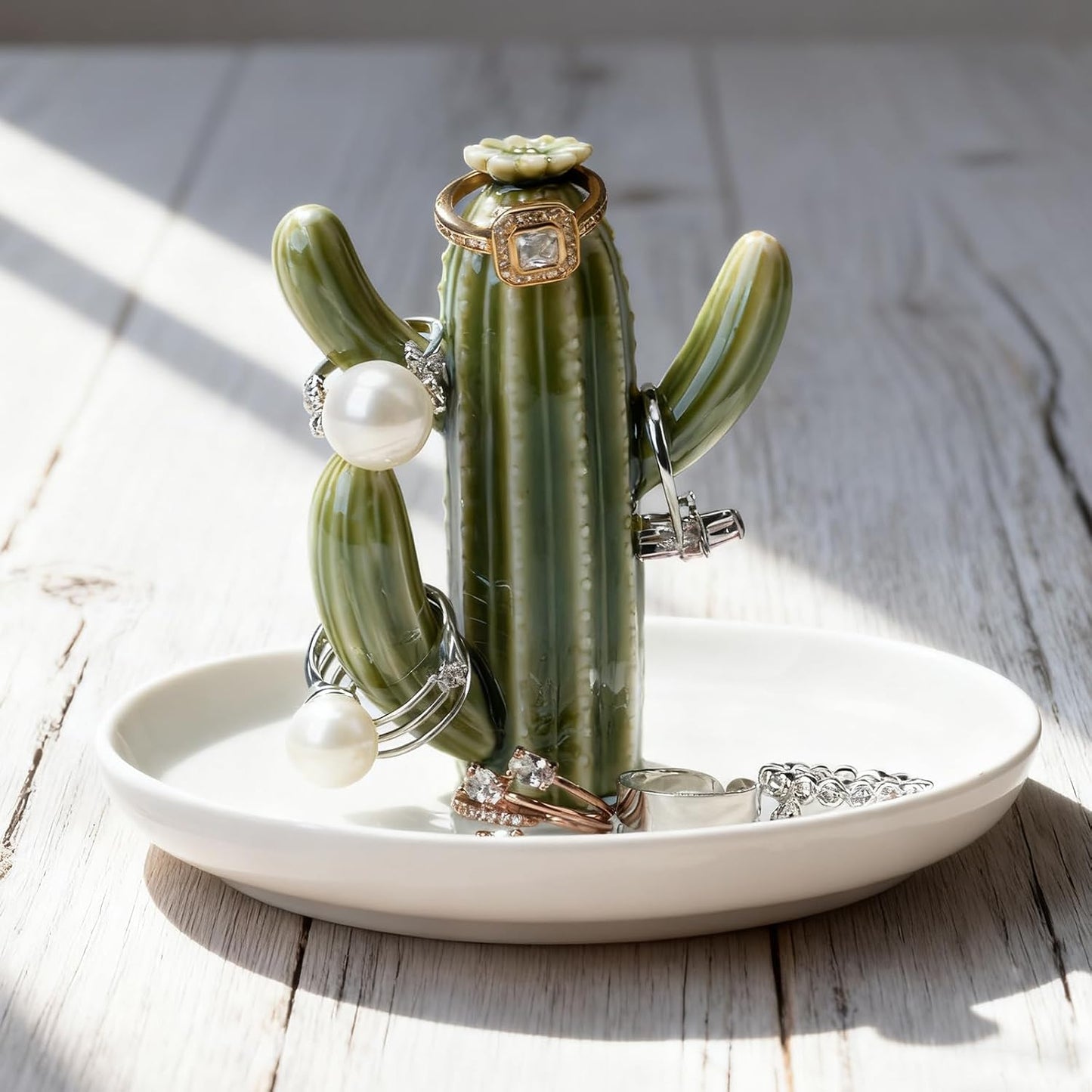 Ceramic Decorative Jewelry Tray Trinket Dish