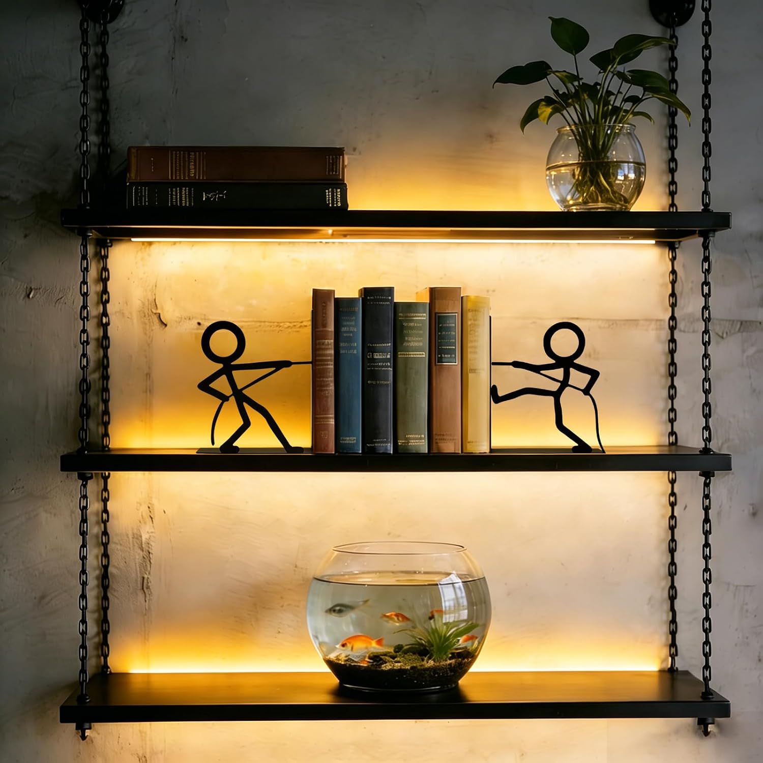 Metal Bookends People Book-End