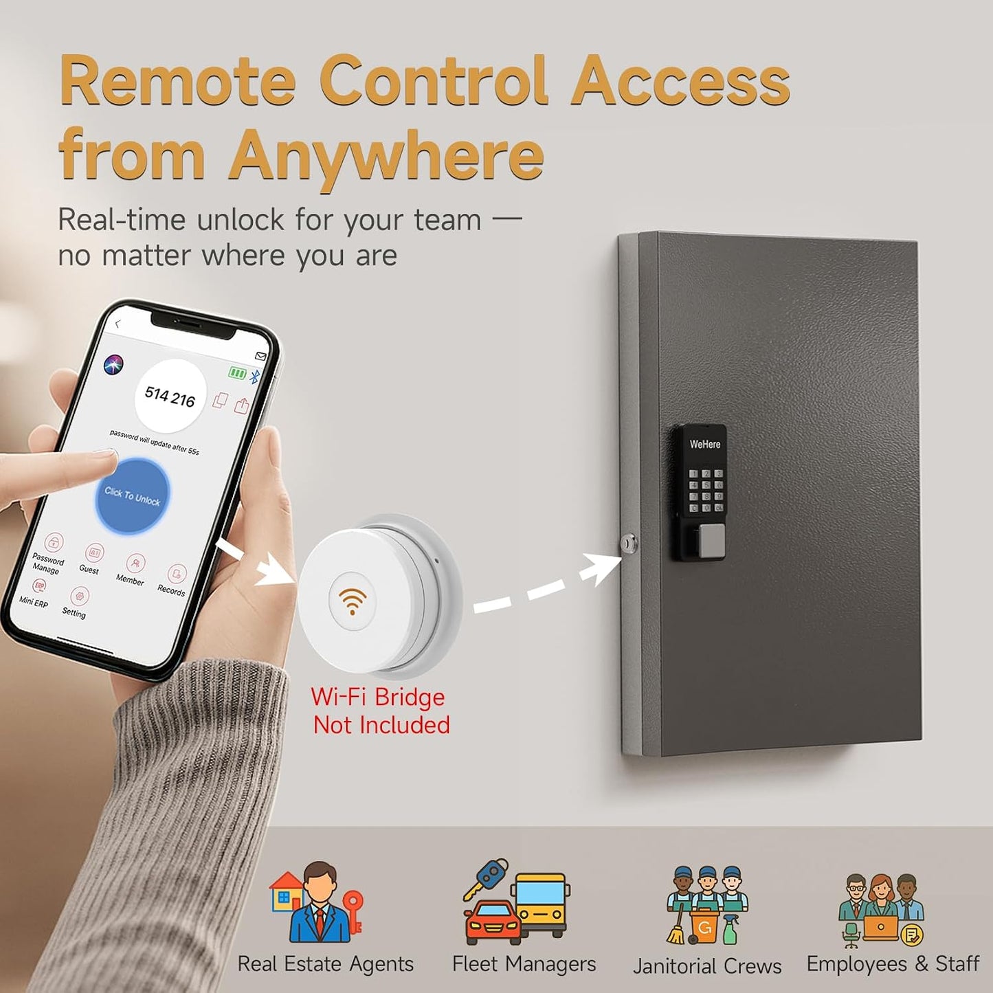Key Lock Box Wall Mount / 72 Key