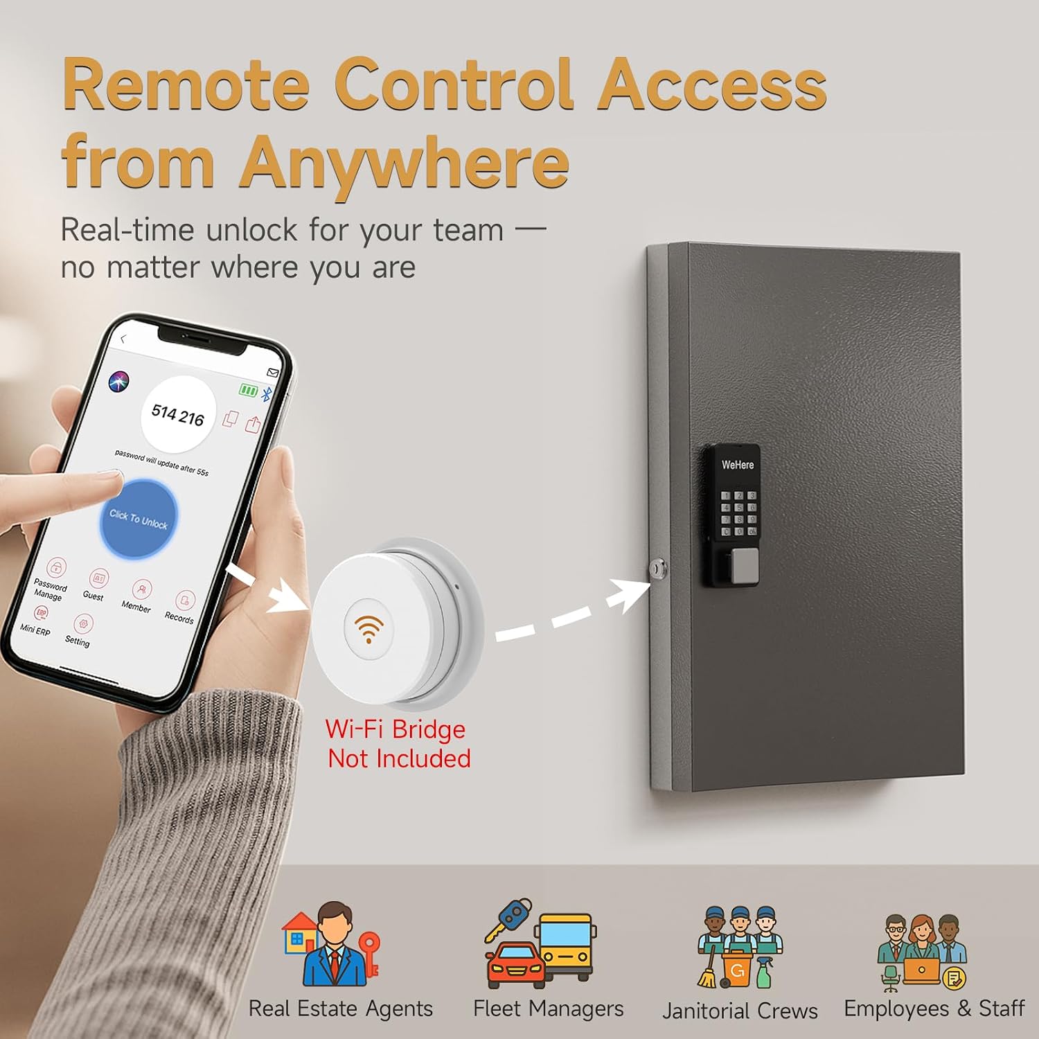 Key Lock Box Wall Mount / 72 Key