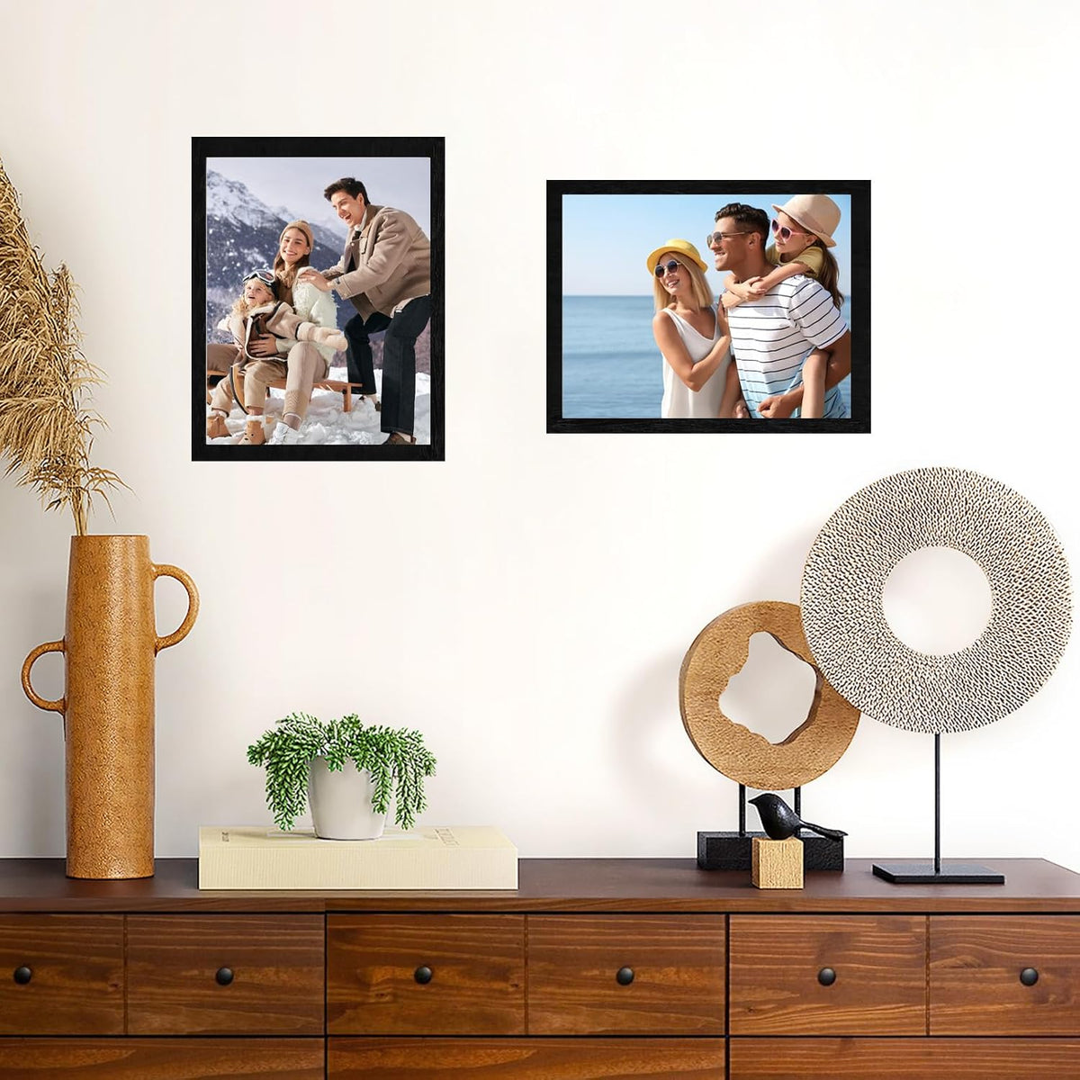 Shadow Box Frame 8"x 10" - 4 Pack Wood Deep Shadowbox with Glass | Shadow Boxes Display Cases Suitable for Photos