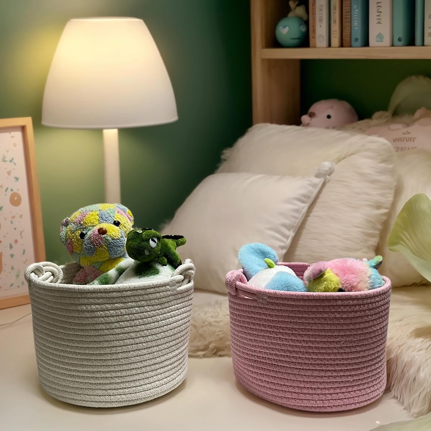 Storage Basket / Small Rope Basket / White