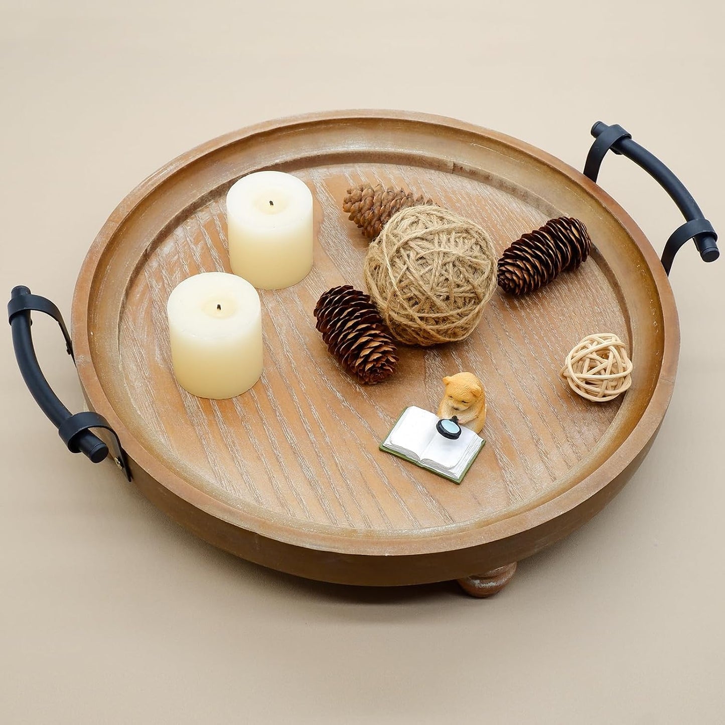 Wooden Decorative Tray / 13 Inch