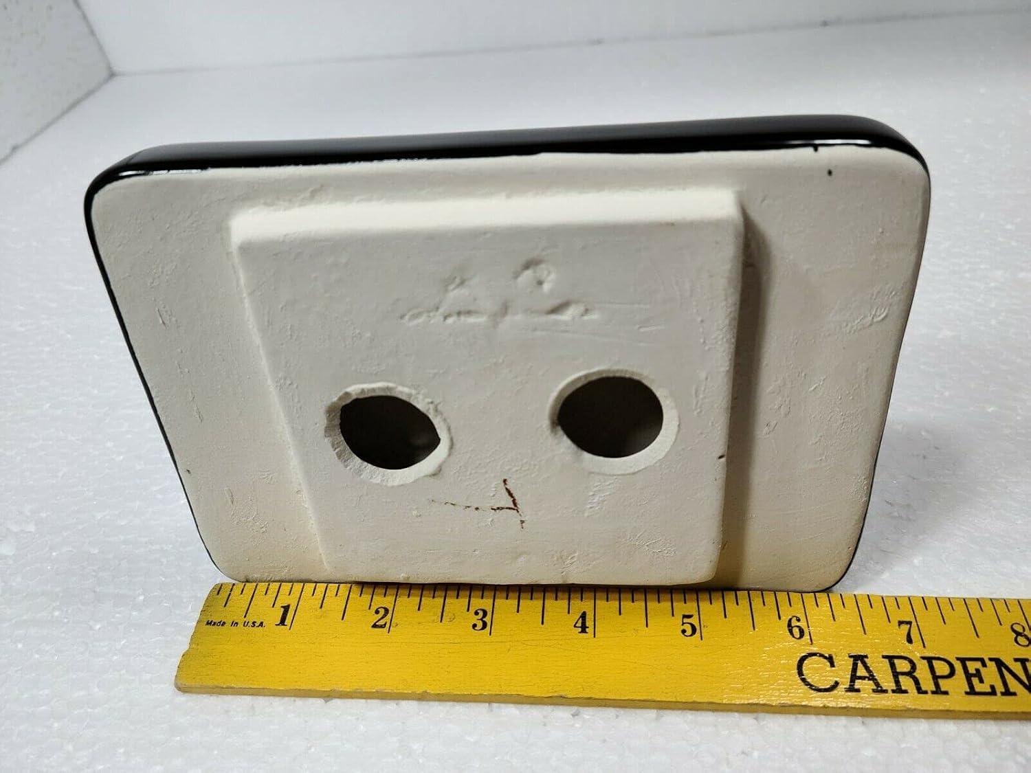 Ceramic Tile Shower Soap Dish Tray Bathtub Vintage Mid Century Modern Vintage Retro / Black