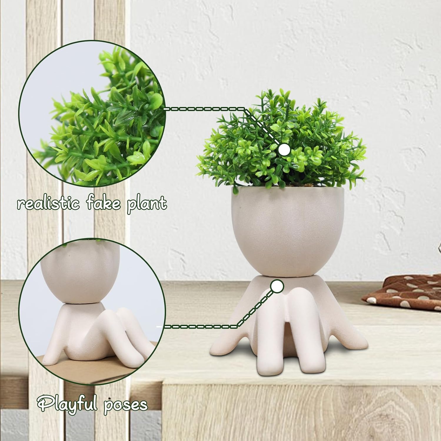 Fake Plants / Small Fake Plant / Khaki-b