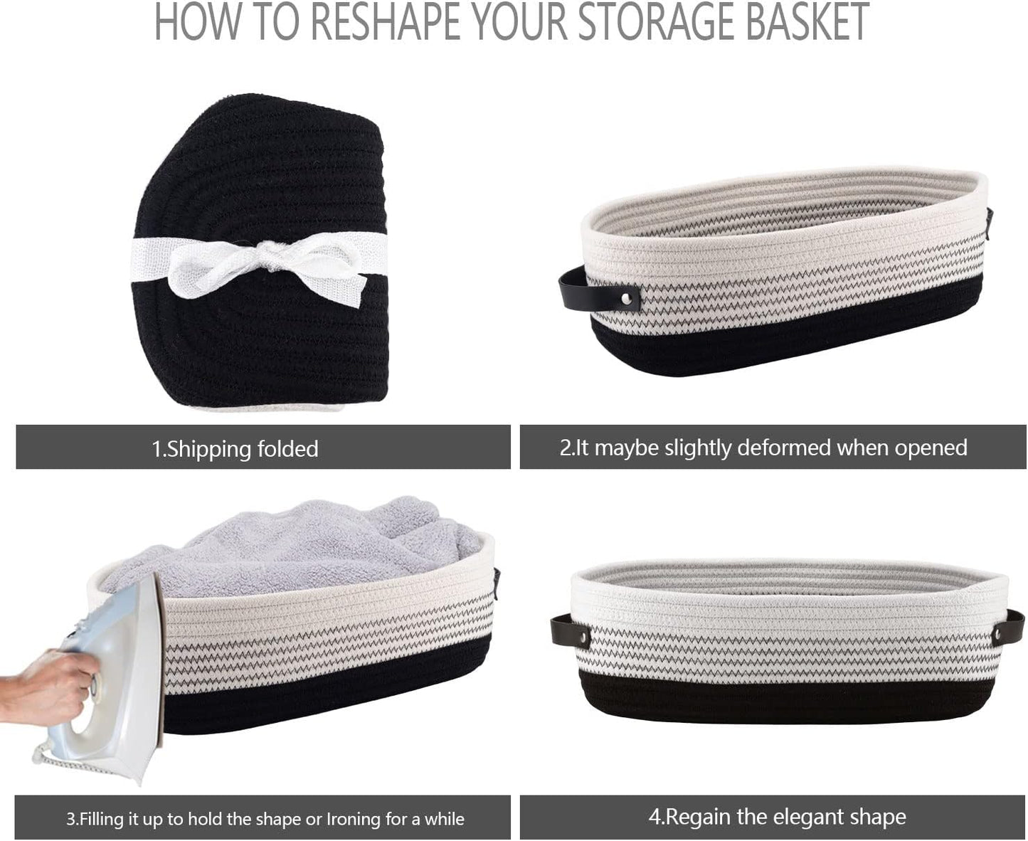 Toilet Paper Holder Basket / Black