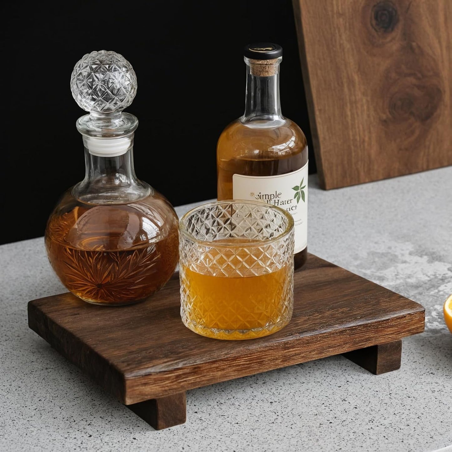 Wood Riser Soap Tray / 9 x 6 / Wooden Riser / Brown