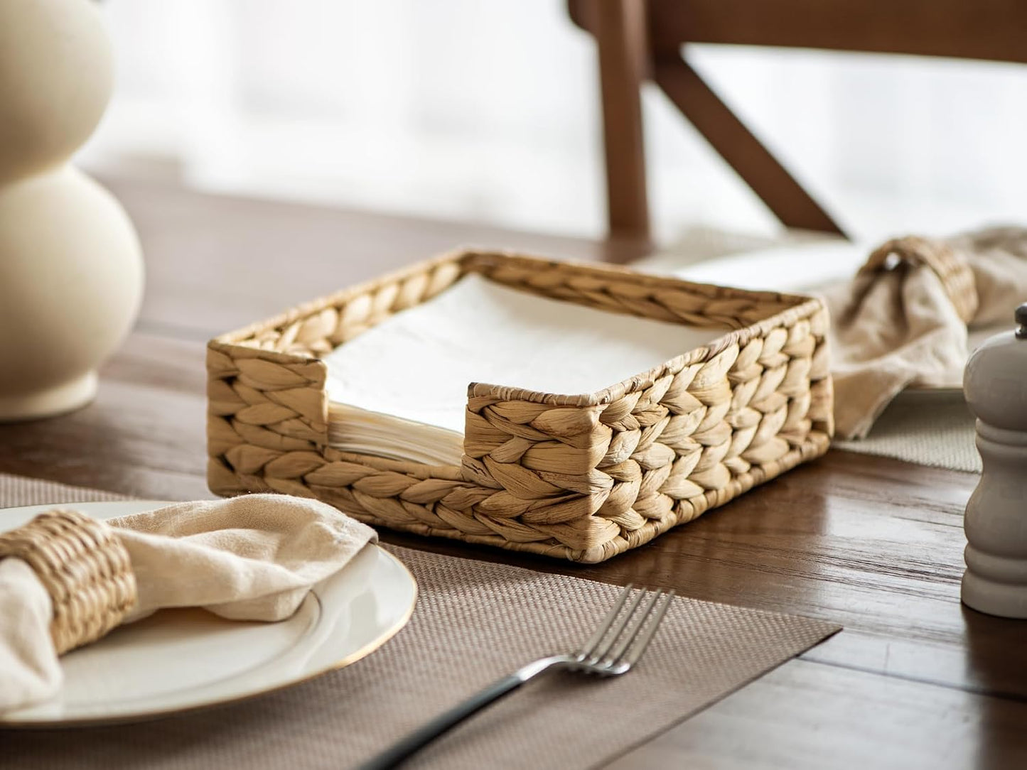 Wicker Napkins Baskets for Dinning Room / Natural
