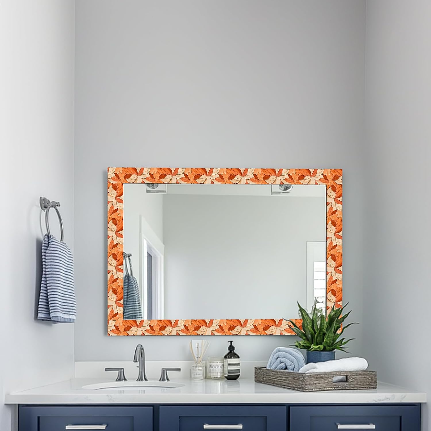 Wallpaper Border Peel and Stick Wall Border Autumn Leaf Wallpaper / Autumn Leaf Pattern / 4 x 196