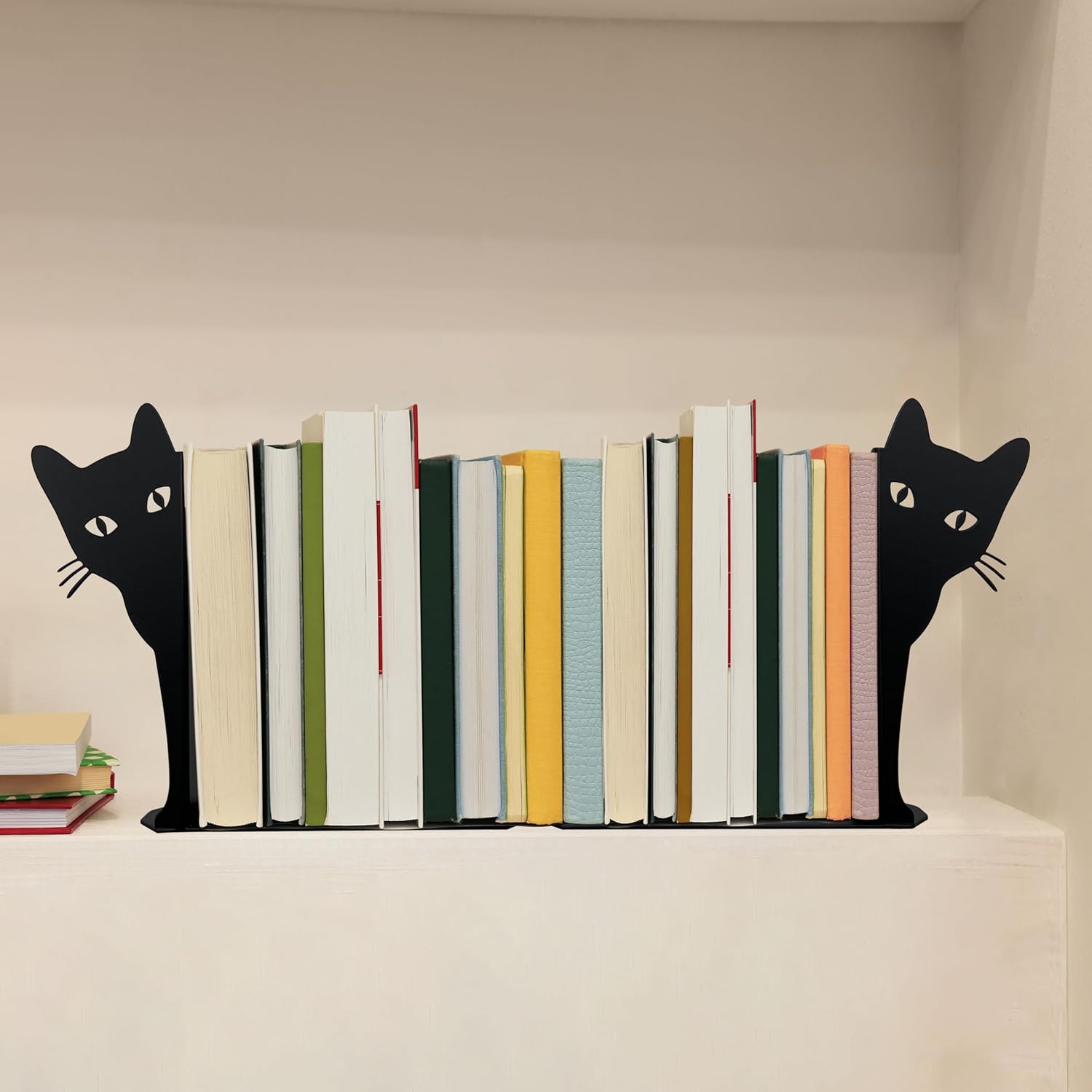 Peeping Cat Metal Bookends Cat Book Ends