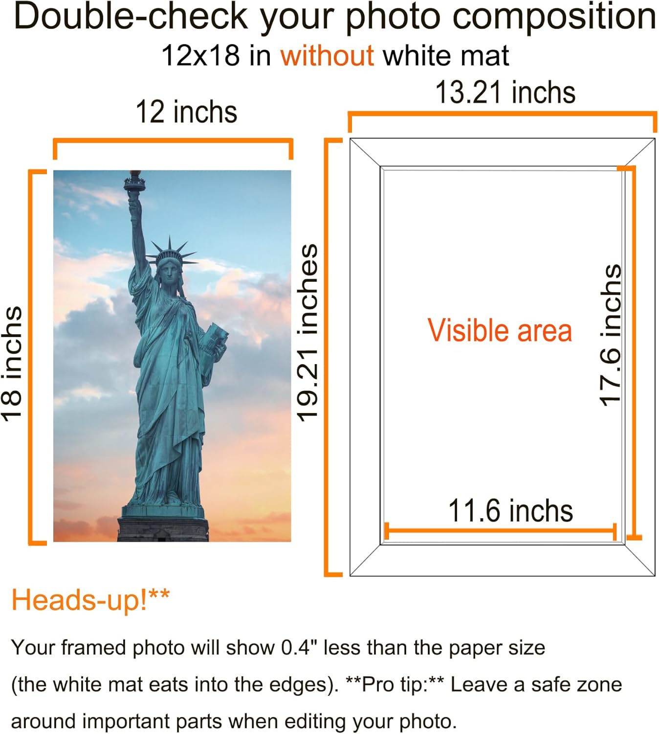 SESEAT 12x18 Picture Frame Black Set of 6, Display Pictures 12x18 Without Mat for Wall Mounting, Wall Gallery Poster