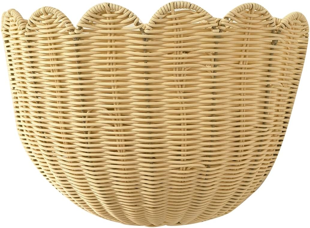 Scalloped Wall Baskets / Set of 2