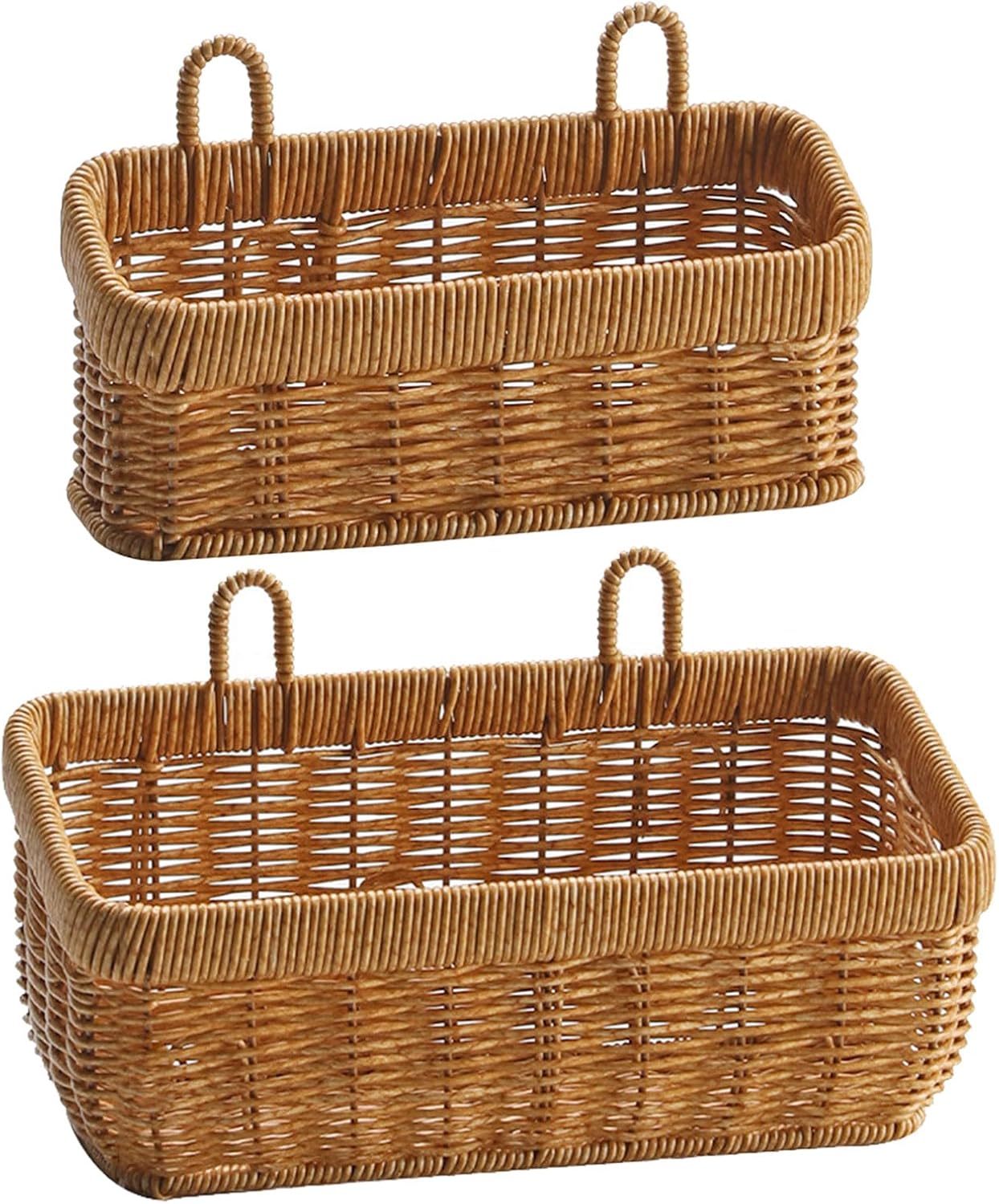 Wall Mounted Woven Rattan Storage Basket / L