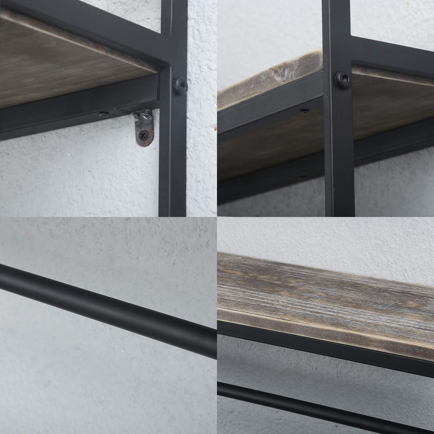 Towel Rack with Towel Bar,2-Tier 24" Bathroom Shelves Wall Mounted,Rustic Wall Shelf Over Toilet,Utility Storage Shelf