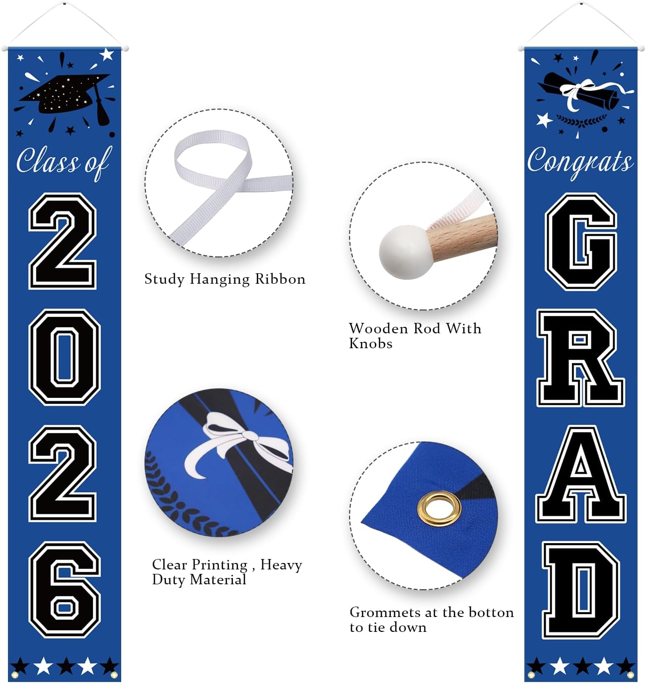 2026 Graduation Decorations / Blue