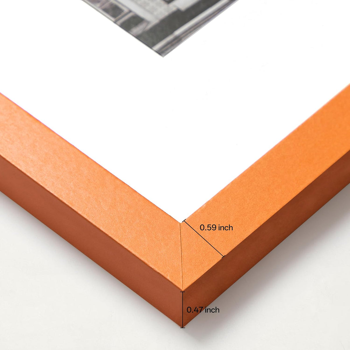 eletecpro 8x10 Picture Frames, Acrylic Cover, Orange, Set of 10 | Display Photo 5x7 with Mat or 8x10 without