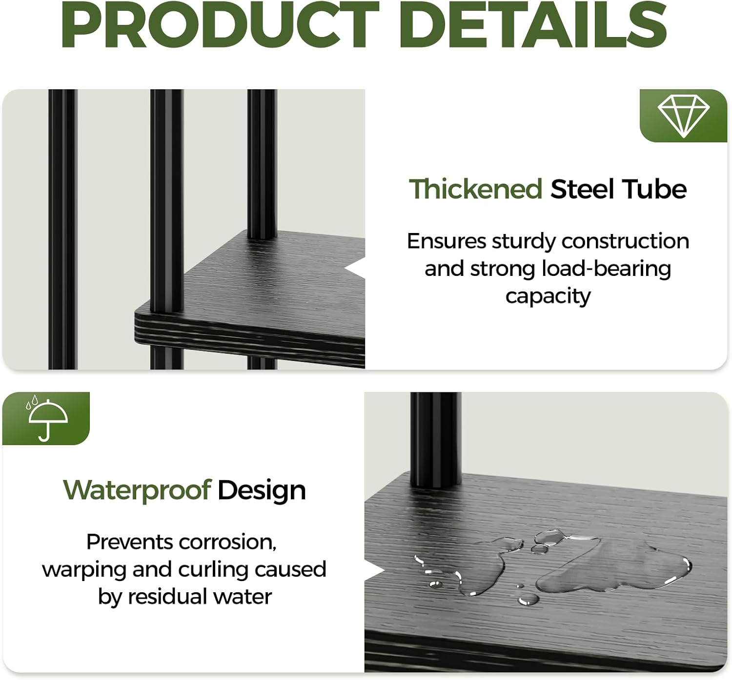 Bamworld Tall Plant Stand Indoor, 6 Tier Metal Plant Shelf for Multiple Plants, Tiered Flower Pot Stands for Patio