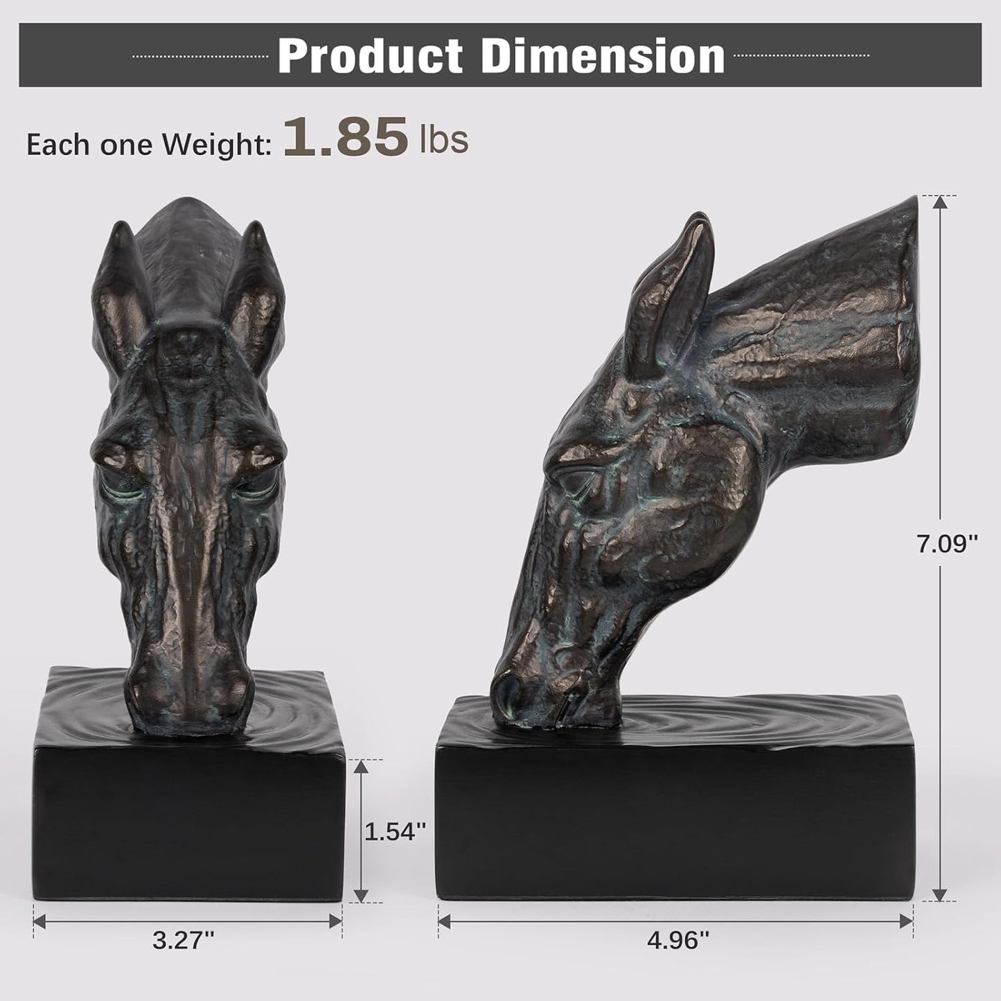 Book Ends / Heavy Duty Book Ends / Bronze