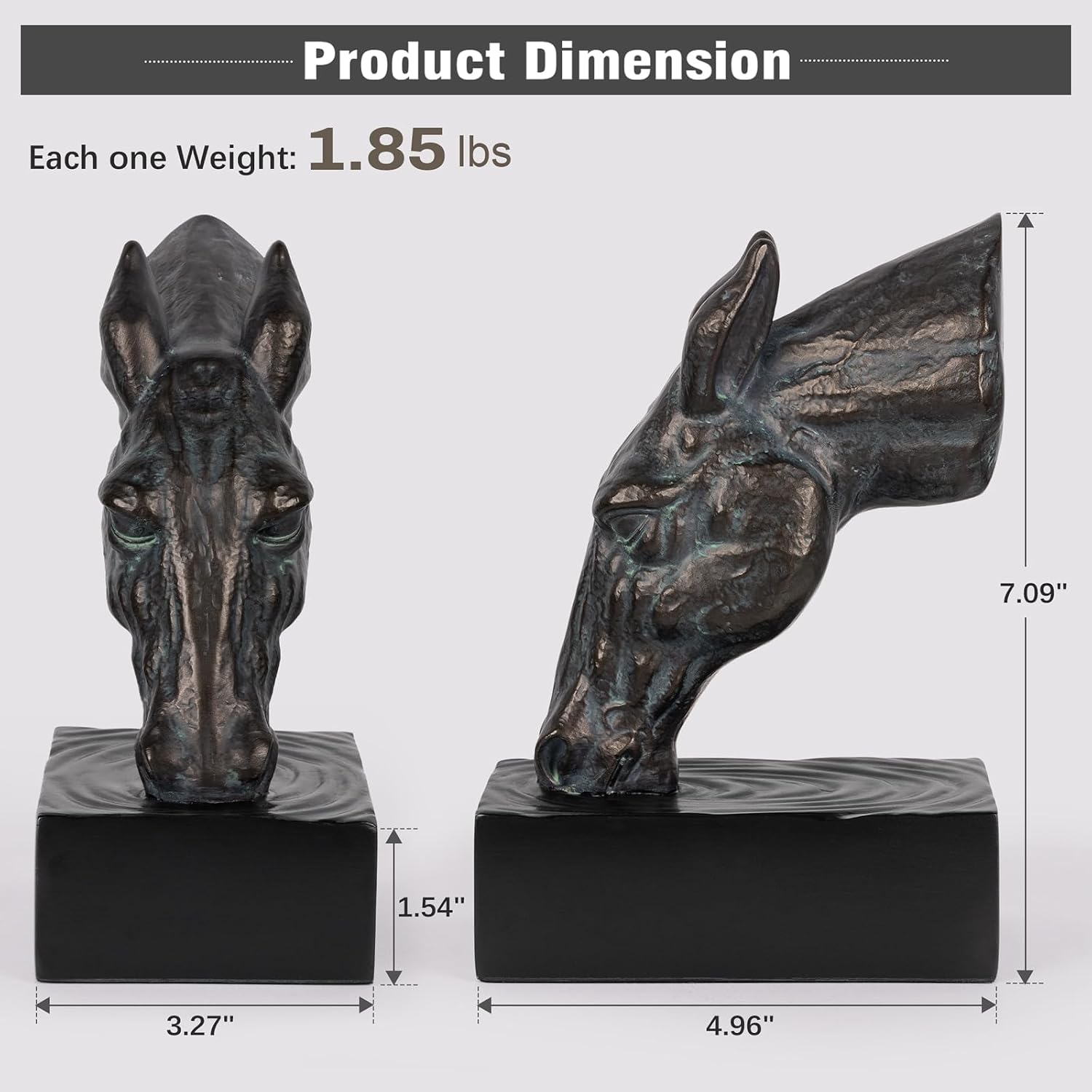 Book Ends / Heavy Duty Book Ends / Bronze