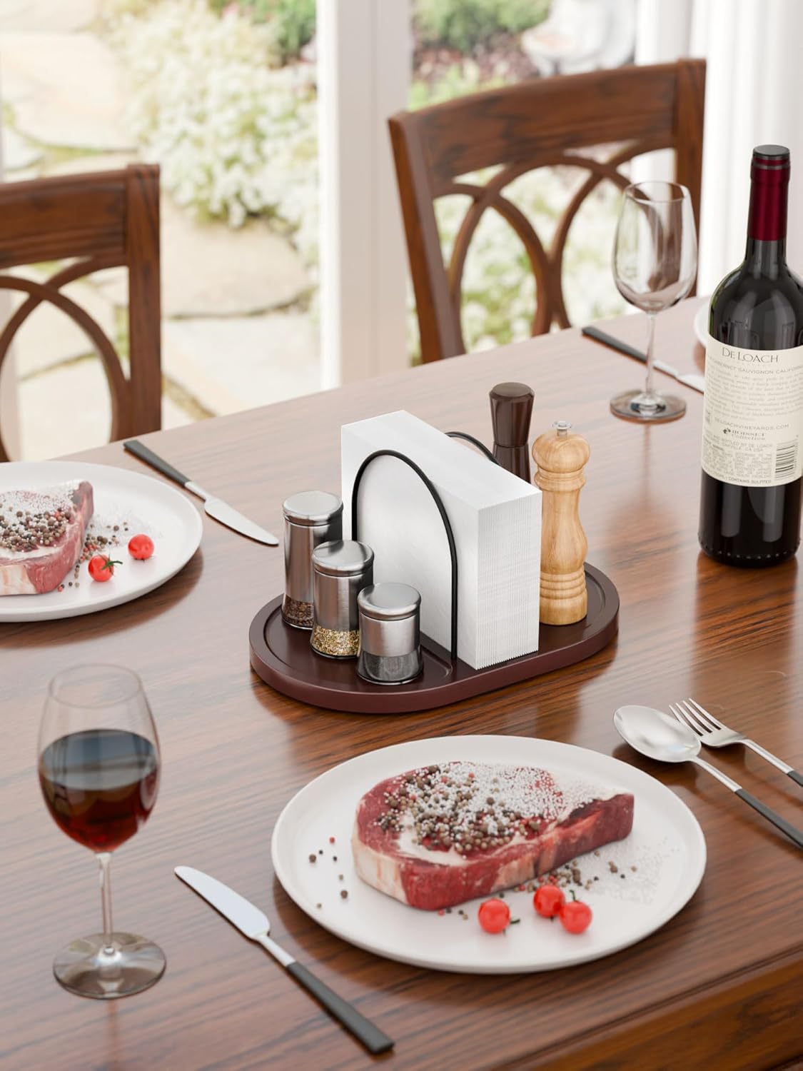 Rotating Napkin Holder / Walnut