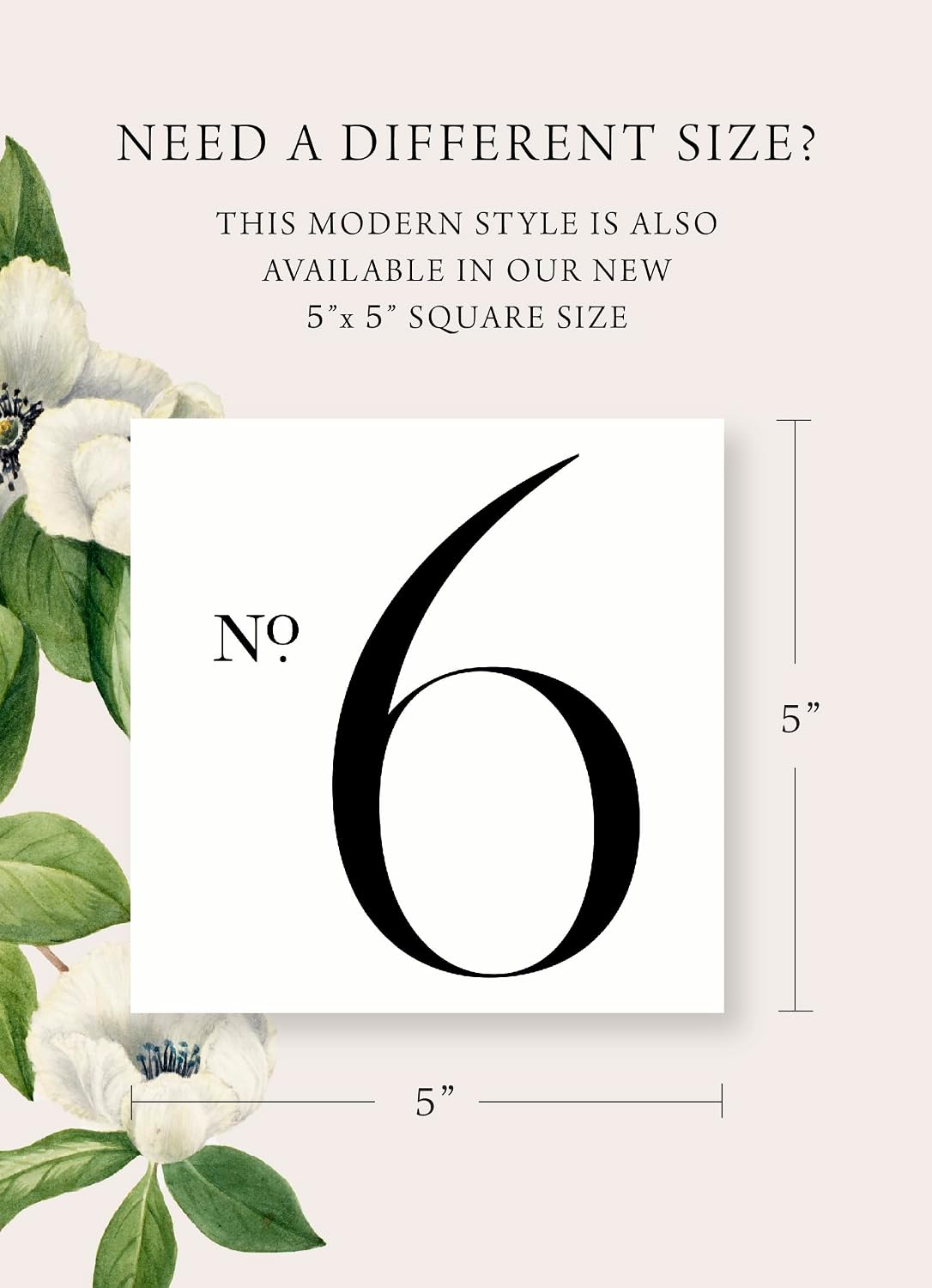Weekend Paper Co.™ Modern Wedding Table Numbers, Single Sided 4x6 Modern Design, Black Matte Ink, Numbers 1-25 plus 4