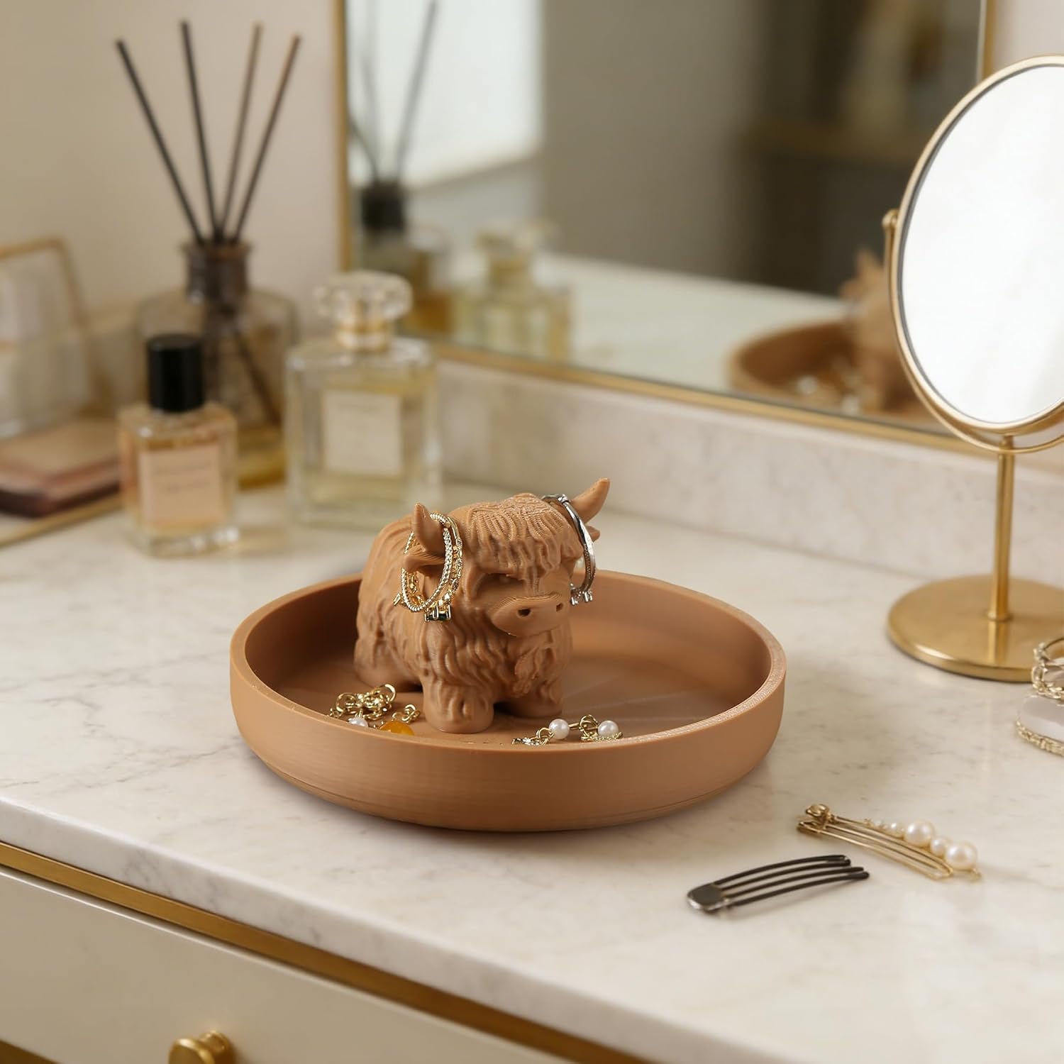Highland Cow Ring Holder / New Highland Cow Brown
