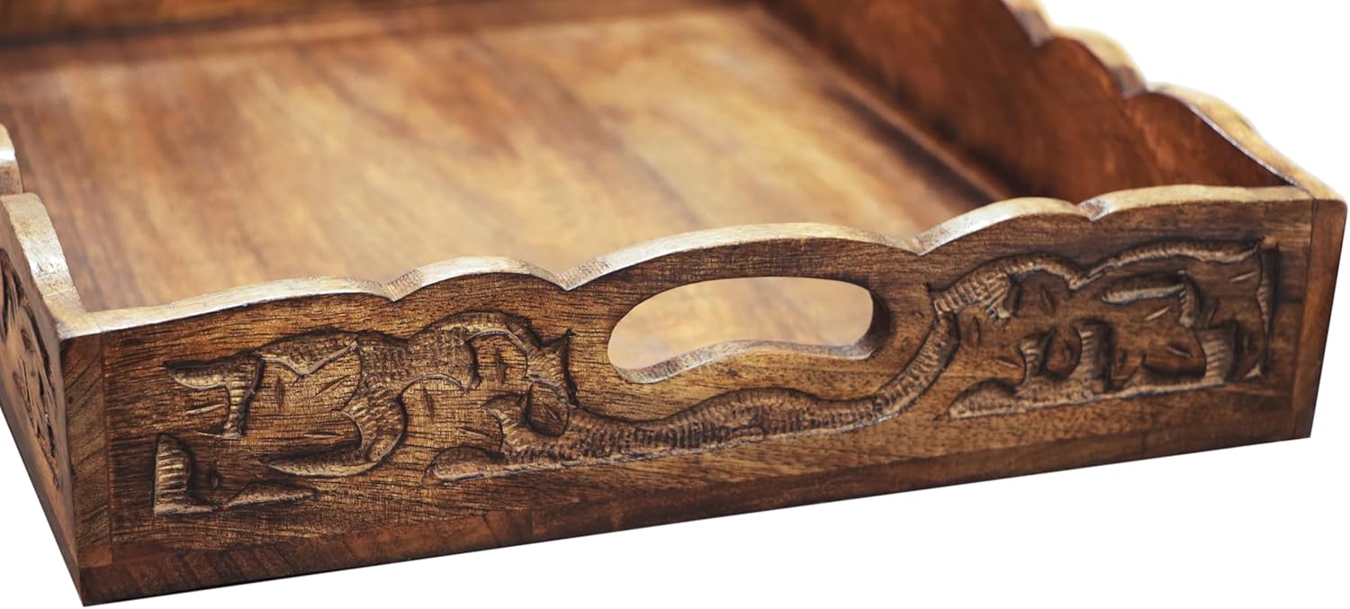 Rustic Wooden Food Tray / Natural