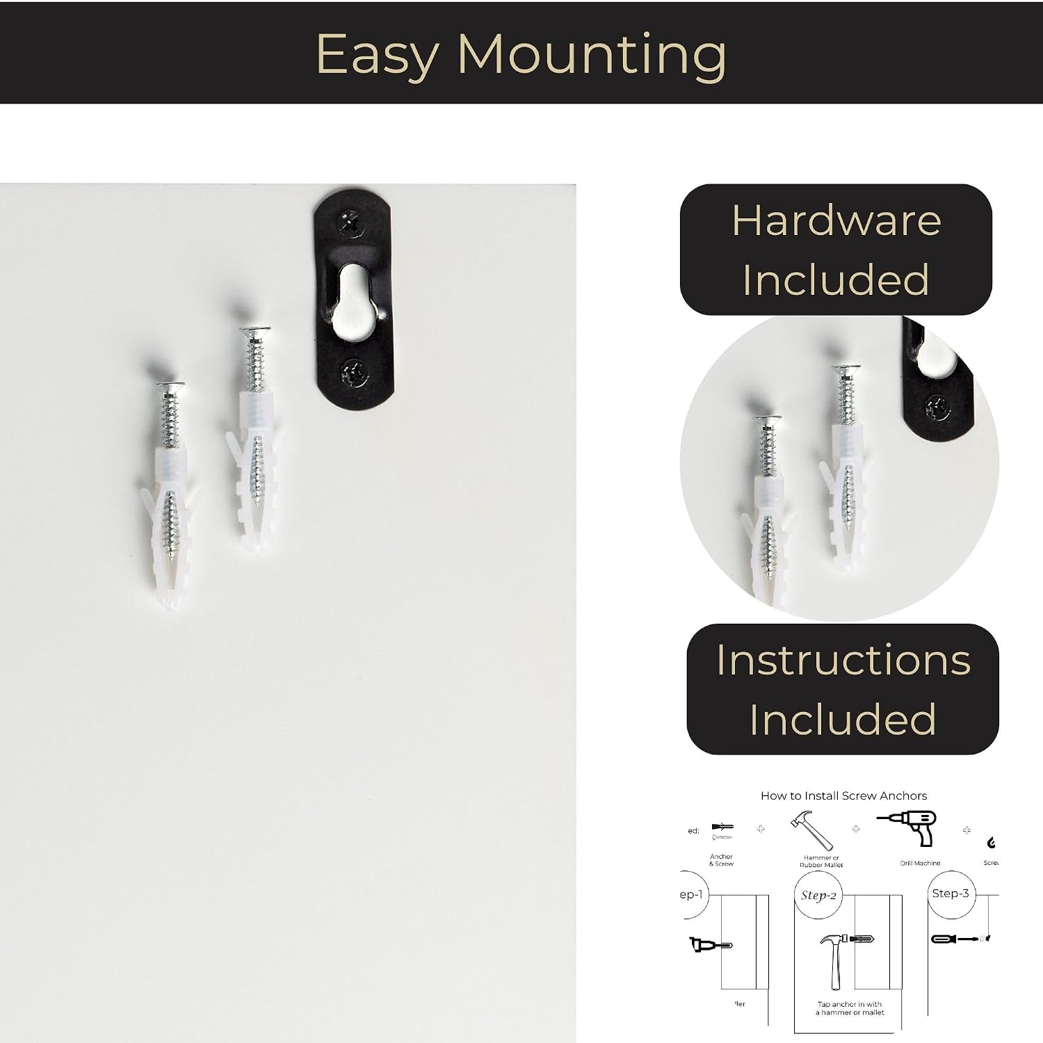 Mail Organizer / Wall Mount Key Holder / White