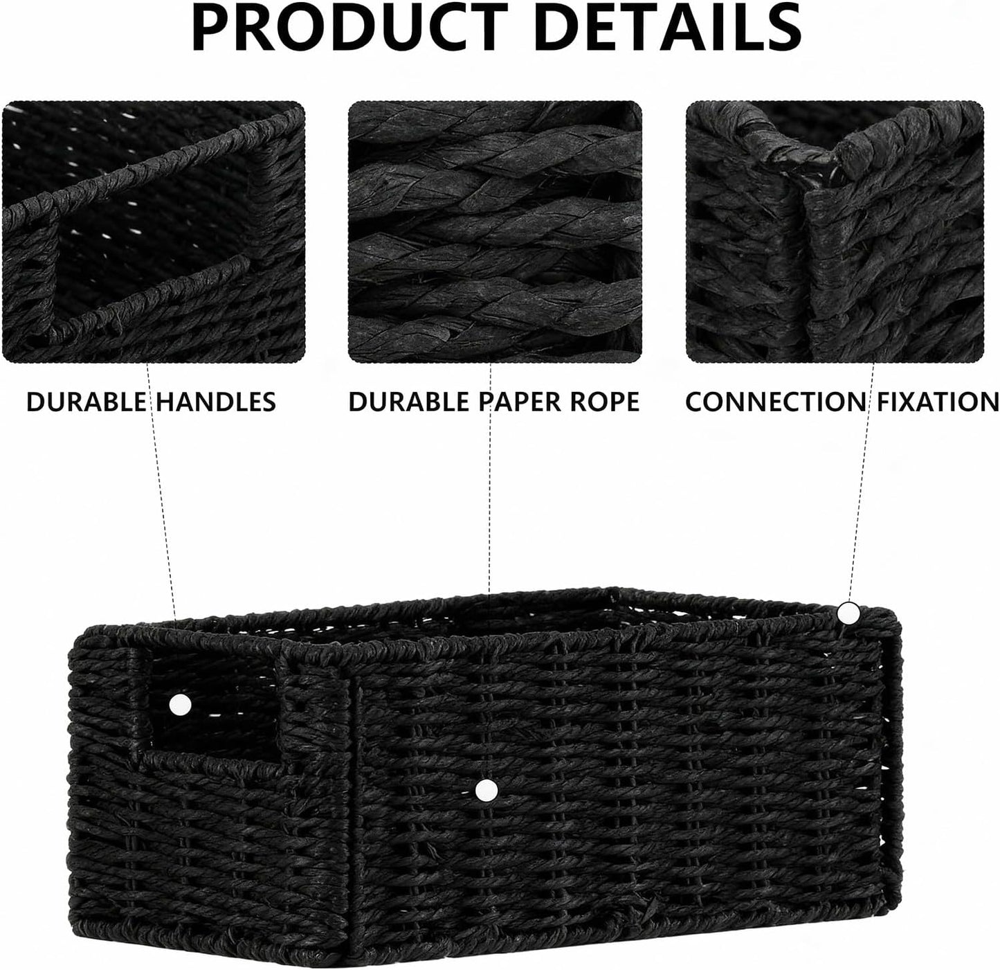 Small Wicker Baskets / Black