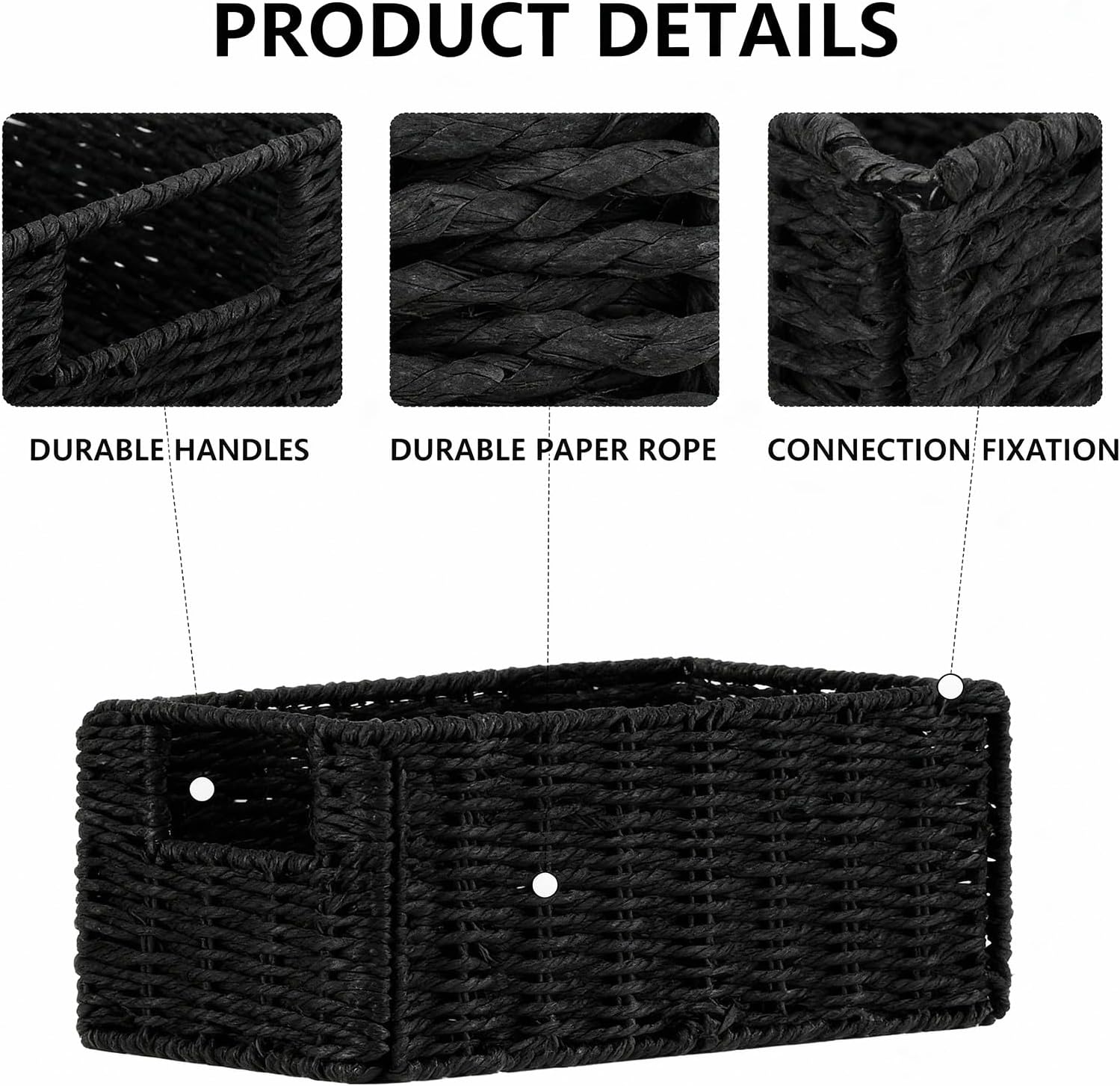 Small Wicker Baskets / Black
