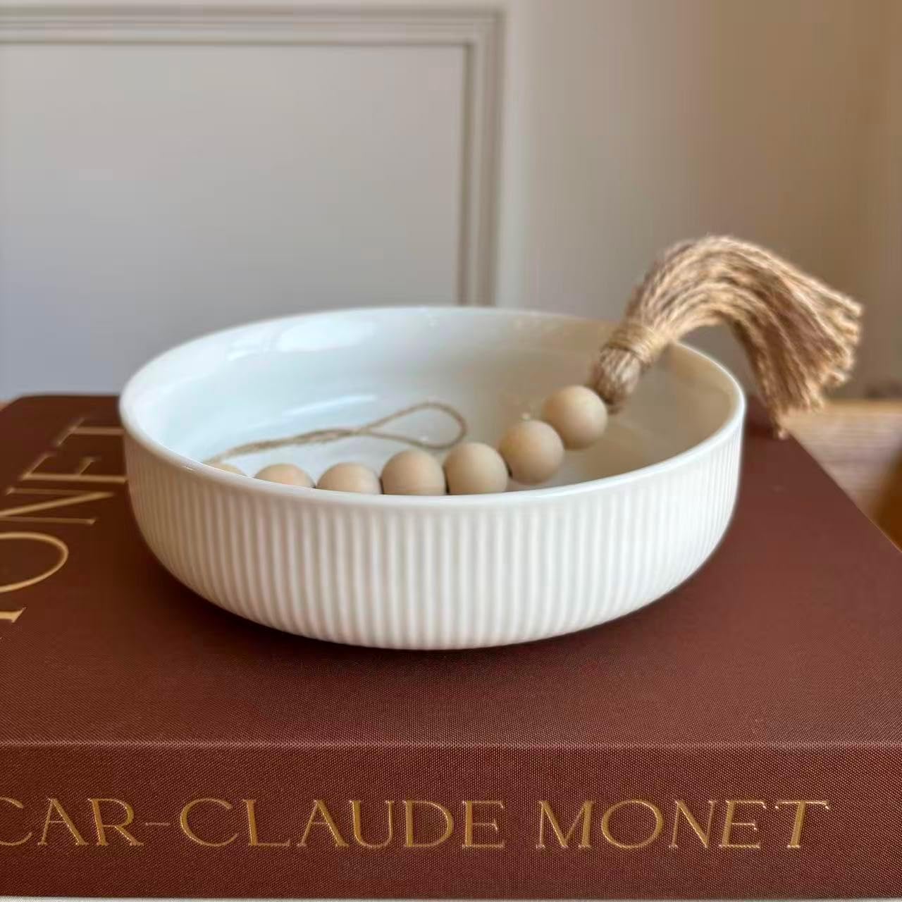 6'' Key Bowl / White with Glossy Finish