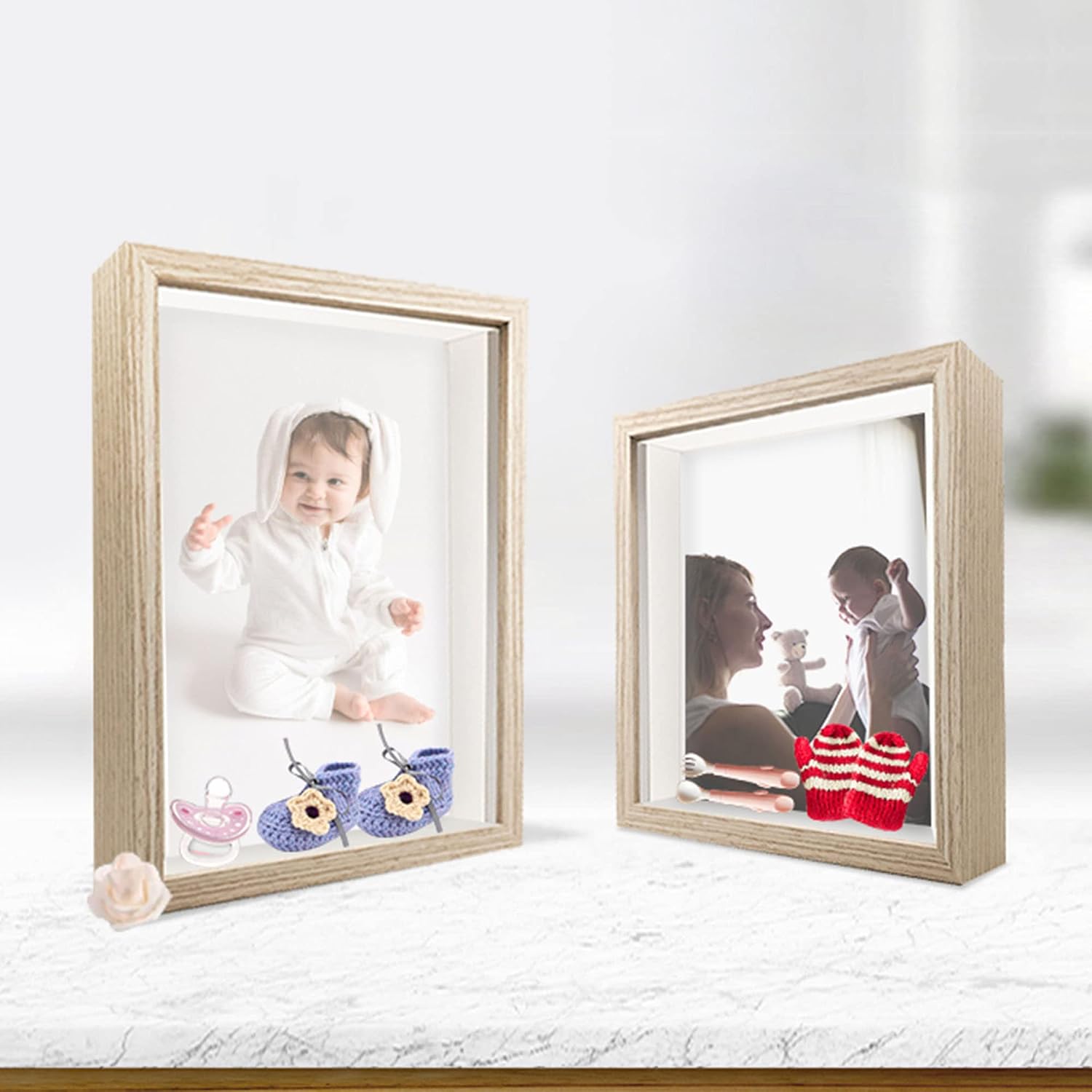 Shadow Box Frame 3D Picture Frame Acrylic Shadow BoxesDisplay Case Box for Memorabilia, Crafts, Tickets and Photos